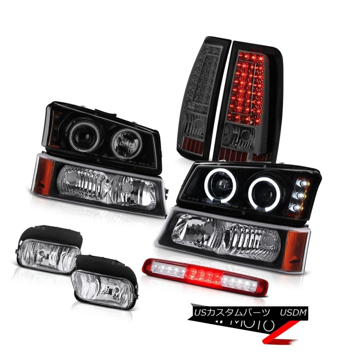 テールライト 03-06 Silverado 1500 High Stop Lamp Fog Lights Tail Black Parking Headlamps SMD 03-06 Silverado 1500ハイストップランプフォグライトテールブラックパーキングヘッドランプSMD 【並行輸入品】