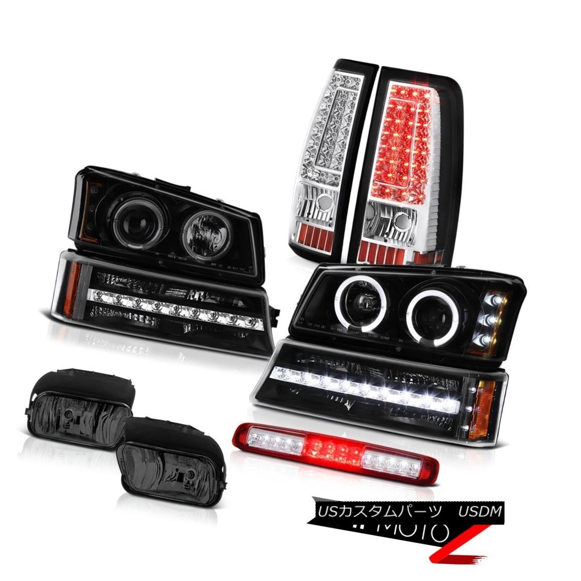 テールライト 03-06 Silverado Red High Stop Lamp Foglights Tail Brake Lamps Parking Headlamps 03-06シルバラードレッドハイストップランプフォグライトテールブレーキランプパーキングヘッドランプ 【並行輸入品】