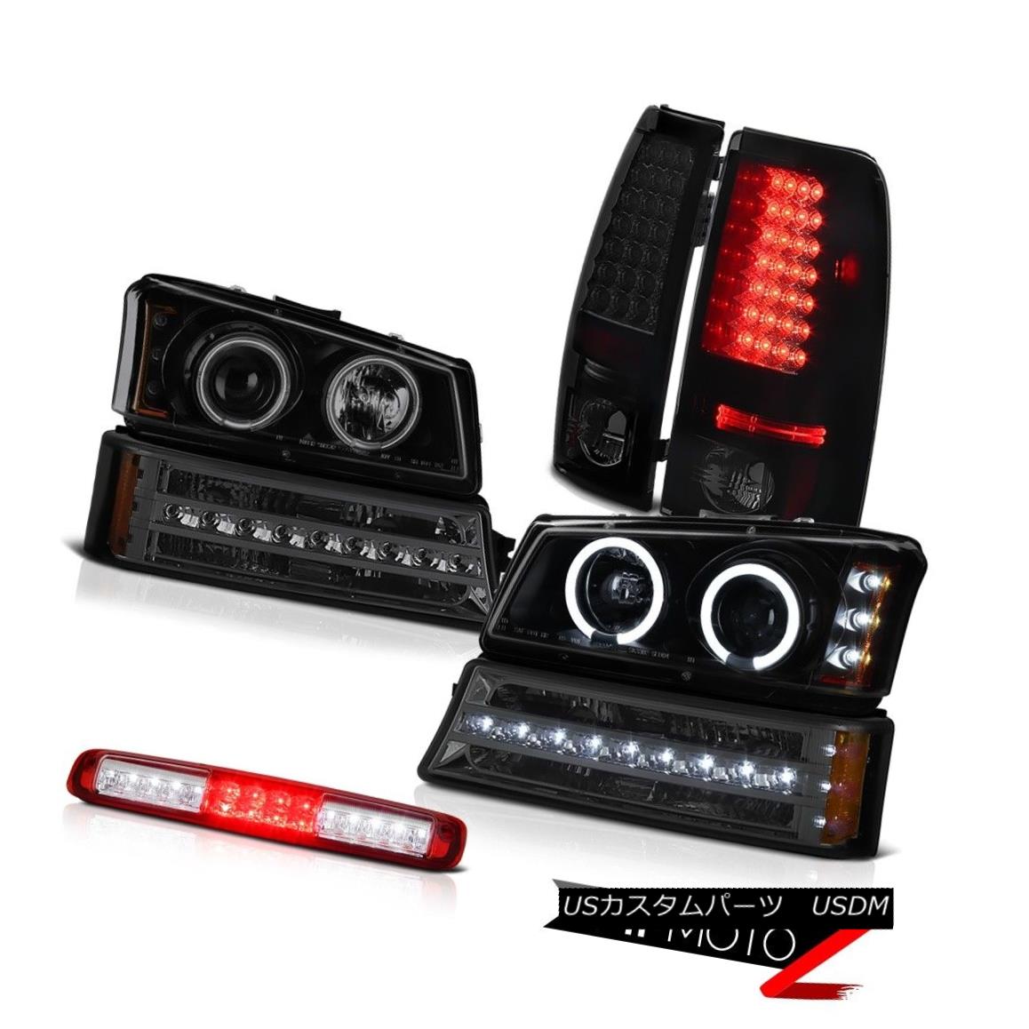 テールライト 03-06 Silverado Red Clear High Stop Lamp Turn Signal Headlamps Tail Lights SMD 03-06 Silverado赤クリアハイストップランプターンシグナルヘッドランプテールライトSMD 【並行輸入品】