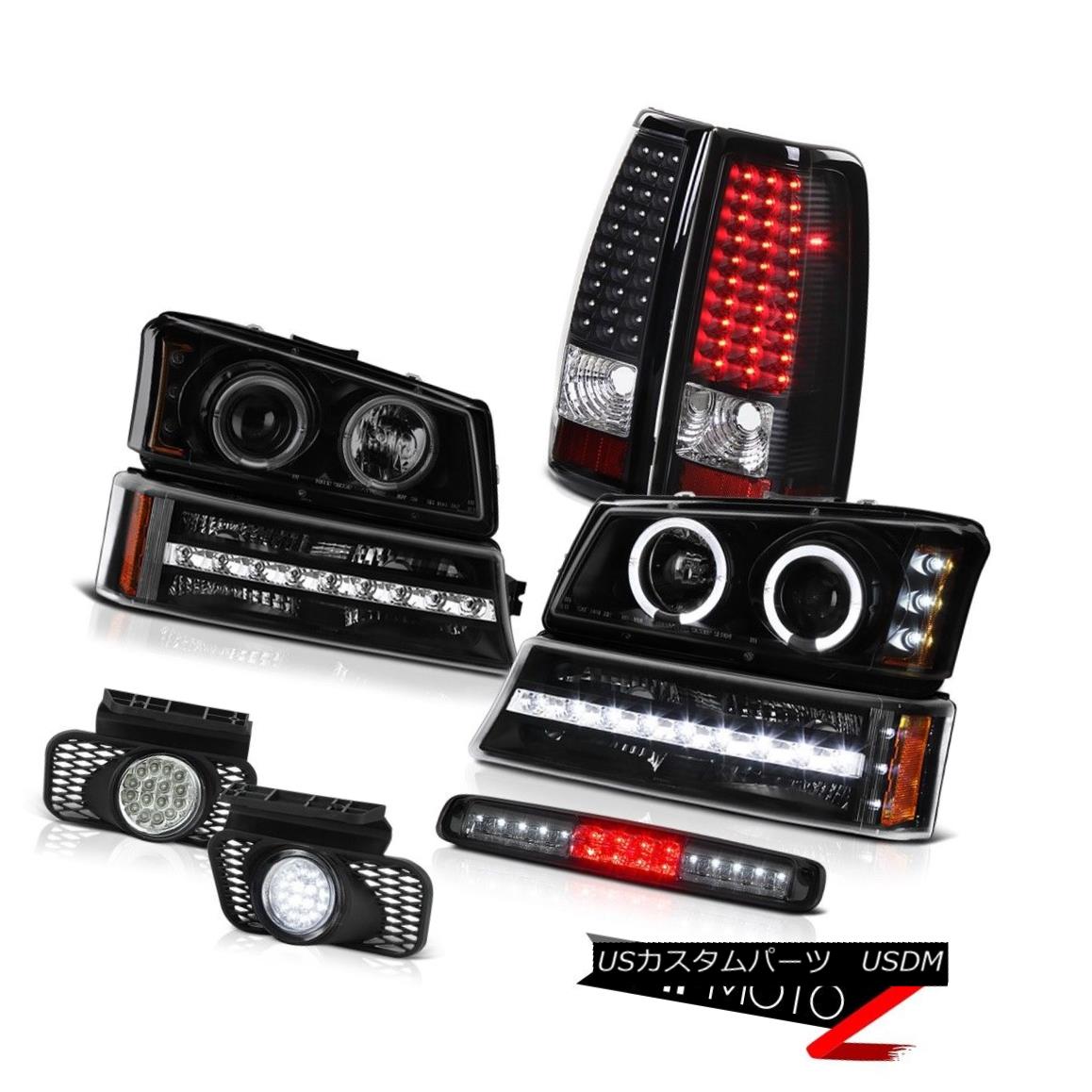 テールライト 03-06 Silverado Roof Brake Lamp Foglights Matte Black Signal Headlamps Taillamps 03-06 Silveradoルーフブレーキランプフォグライトマットブラックシグナルヘッドランプタイルランプ 【並行輸入品】