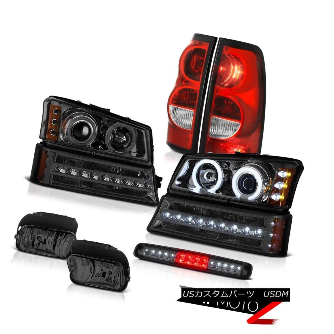 テールライト 03-06 Silverado Smoked Roof Brake Light Foglamps Parking Lights Signal Headlamps 03-06 Silveradoスモークルーフブレーキライトフォグランプパーキングライトシグナルヘッドランプ 【並行輸入品】