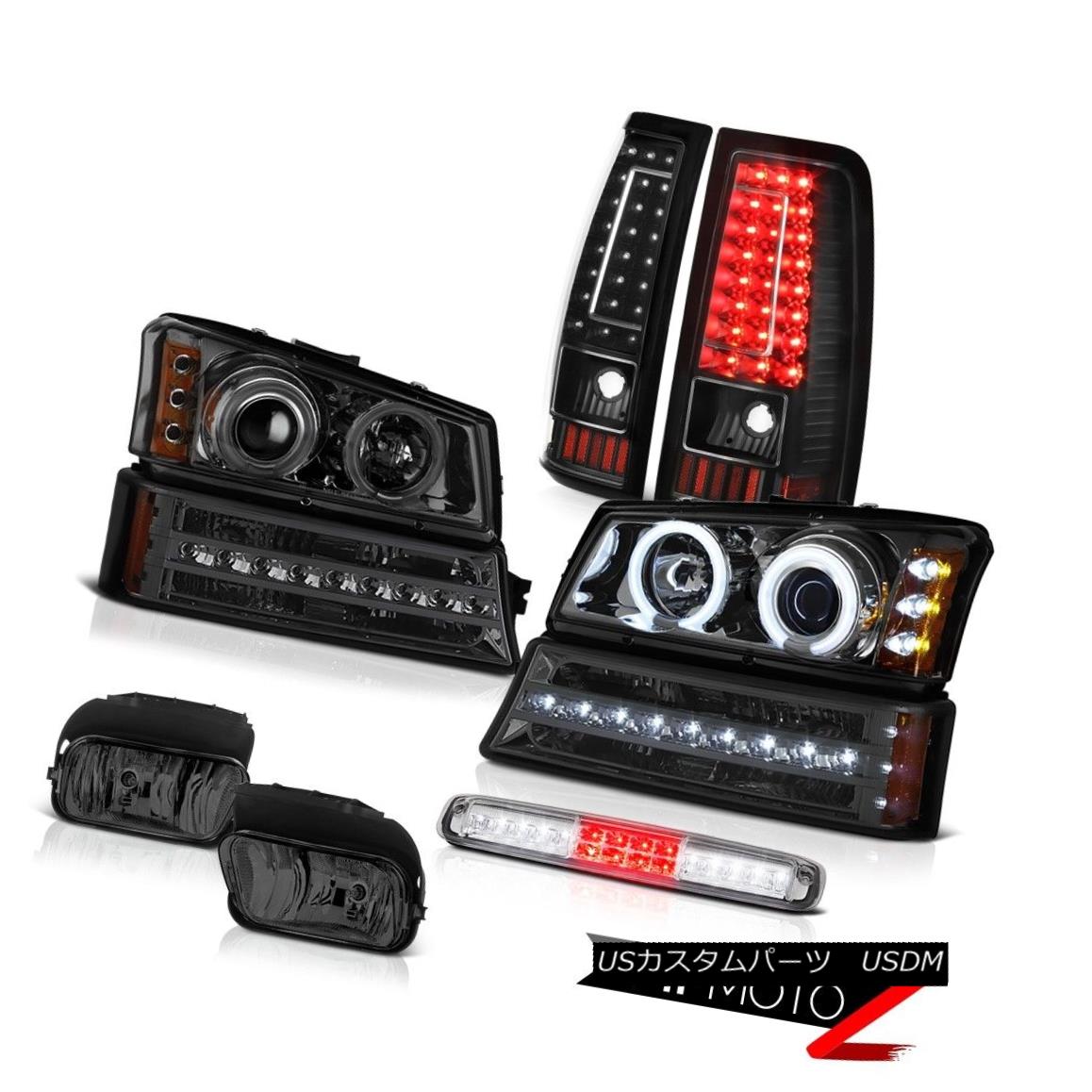 テールライト 03-06 Silverado 1500 High Stop Lamp Fog Lights Raven Black Tail Signal Headlamps 03-06 Silverado 1500ハイストップランプフォグライドブラックレイルブラックテールシグナルヘッドランプ 【並行輸入品】