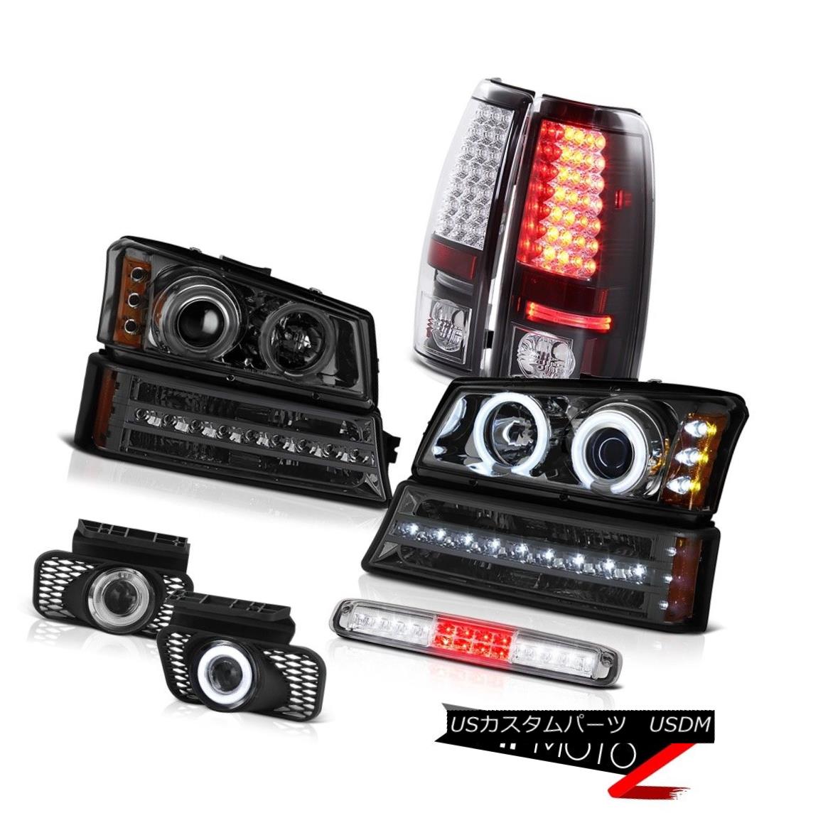 テールライト 03-06 Silverado Roof Cab Light Foglights Signal Headlights Raven Black Taillamps 03-06 SilveradoルーフキャブライトFoglightsシグナルヘッドライトRaven Black Taillamps 【並行輸入品】