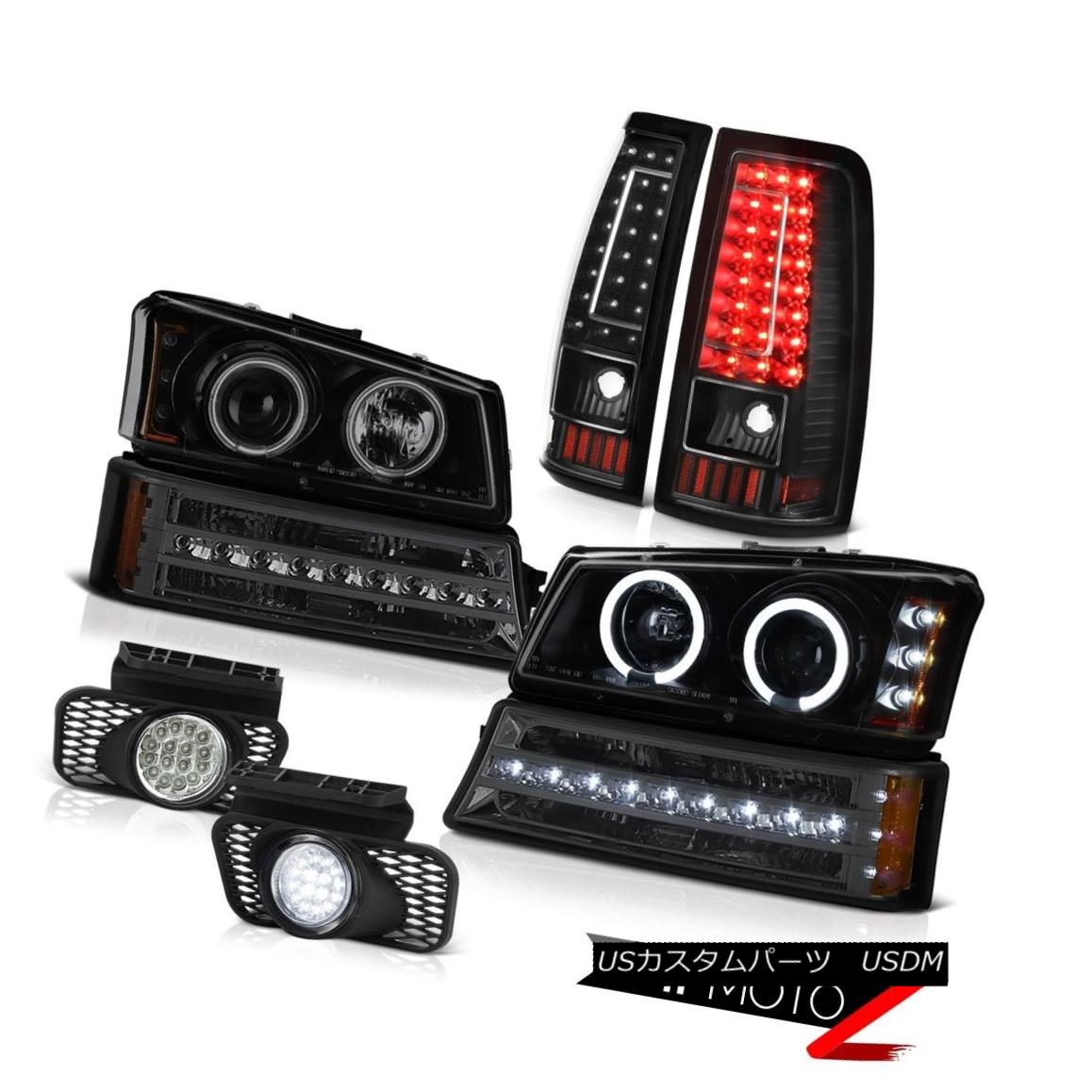 テールライト 03-06 Silverado 1500 Chrome Fog Lights Tail Lamps Smoked Signal Light Headlights 03-06 Silverado 1500クロームフォグライトテールランプスモークシグナルライトヘッドライト 【並行輸入品】