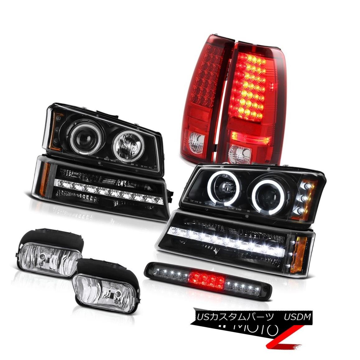 テールライト 03-06 Silverado Foglamps Roof Brake Lamp Matte Black Bumper Headlamps Tail Lamps 03-06 Silverado Foglamps屋根用ブレーキランプマットブラックバンパーヘッドランプテールランプ 【並行輸入品】