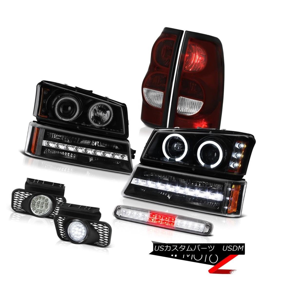 テールライト 03-06 Silverado Roof Brake Lamp Foglamps Red Smoke Taillamps Signal Headlights 03-06 Silverado屋根のブレーキランプフォグランプ赤い煙のタイルランプ信号ヘッドライト 【並行輸入品】
