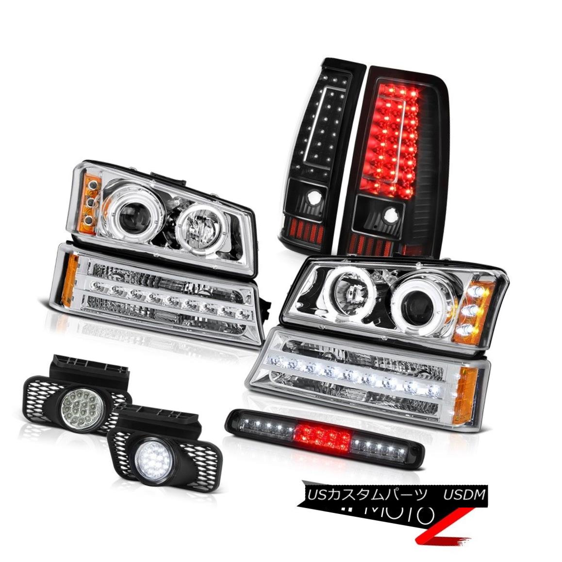 テールライト 03-06 Silverado 1500 Smokey Roof Cab Light Foglamps Taillights Signal Headlamps 03-06 Silverado 1500スモーキールーフキャブライトフォグランプターンライトシグナルヘッドランプ 【並行輸入品】