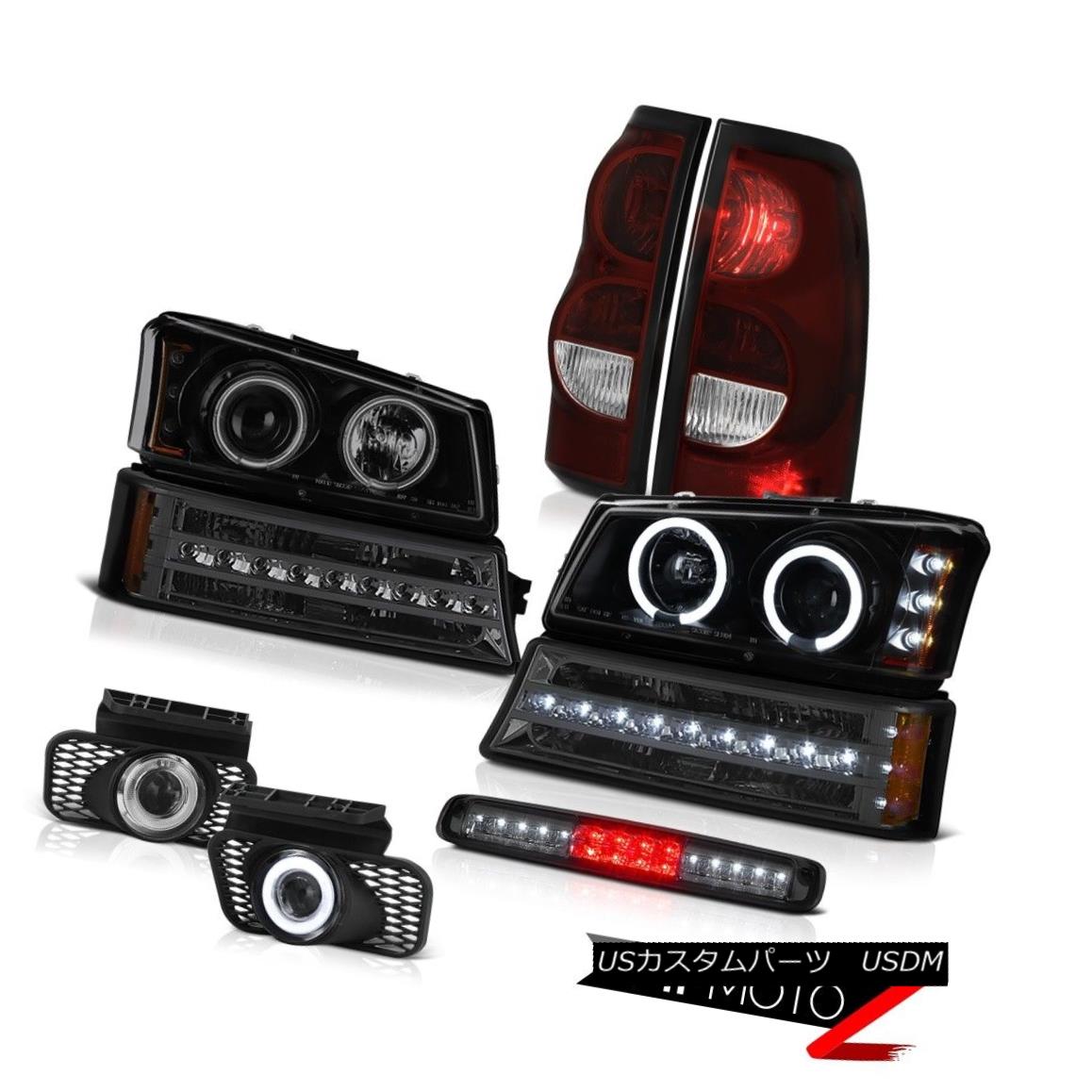 テールライト 03-06 Silverado Roof Cab Lamp Fog Lights Smokey Red Tail Lamps Parking Headlamps 03-06シルバラード屋根のキャビンランプフォグライトスモーキーレッドテールランプパーキングヘッドランプ 【並行輸入品】