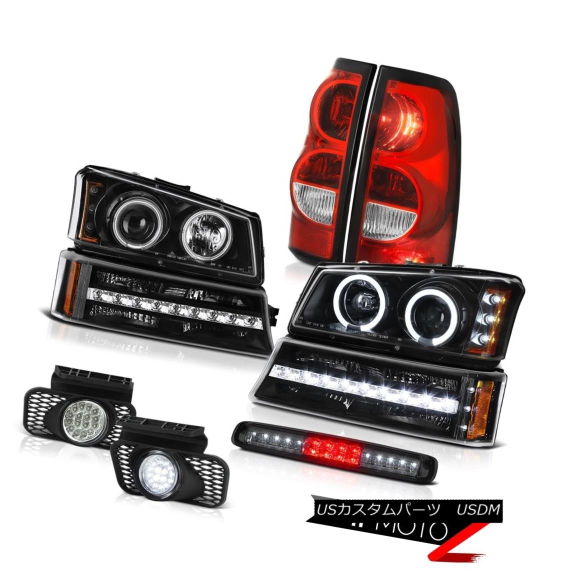 テールライト 03-06 Silverado High Stop Lamp Fog Lamps Bloody Red Tail Brake Bumper Headlamps 03-06 Silveradoハイストップランプフォグランプブラッディレッドテールブレーキバンパーヘッドランプ 【並行輸入品】