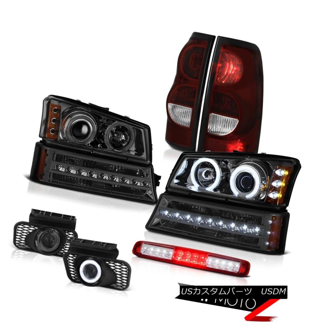 テールライト 03-06 Silverado Roof Brake Light Smokey Fog Lamps Taillamps Parking Headlights 03-06 Silverado屋根用ブレーキライトスモーキーフォグランプタイルランプパーキングヘッドライト 【並行輸入品】