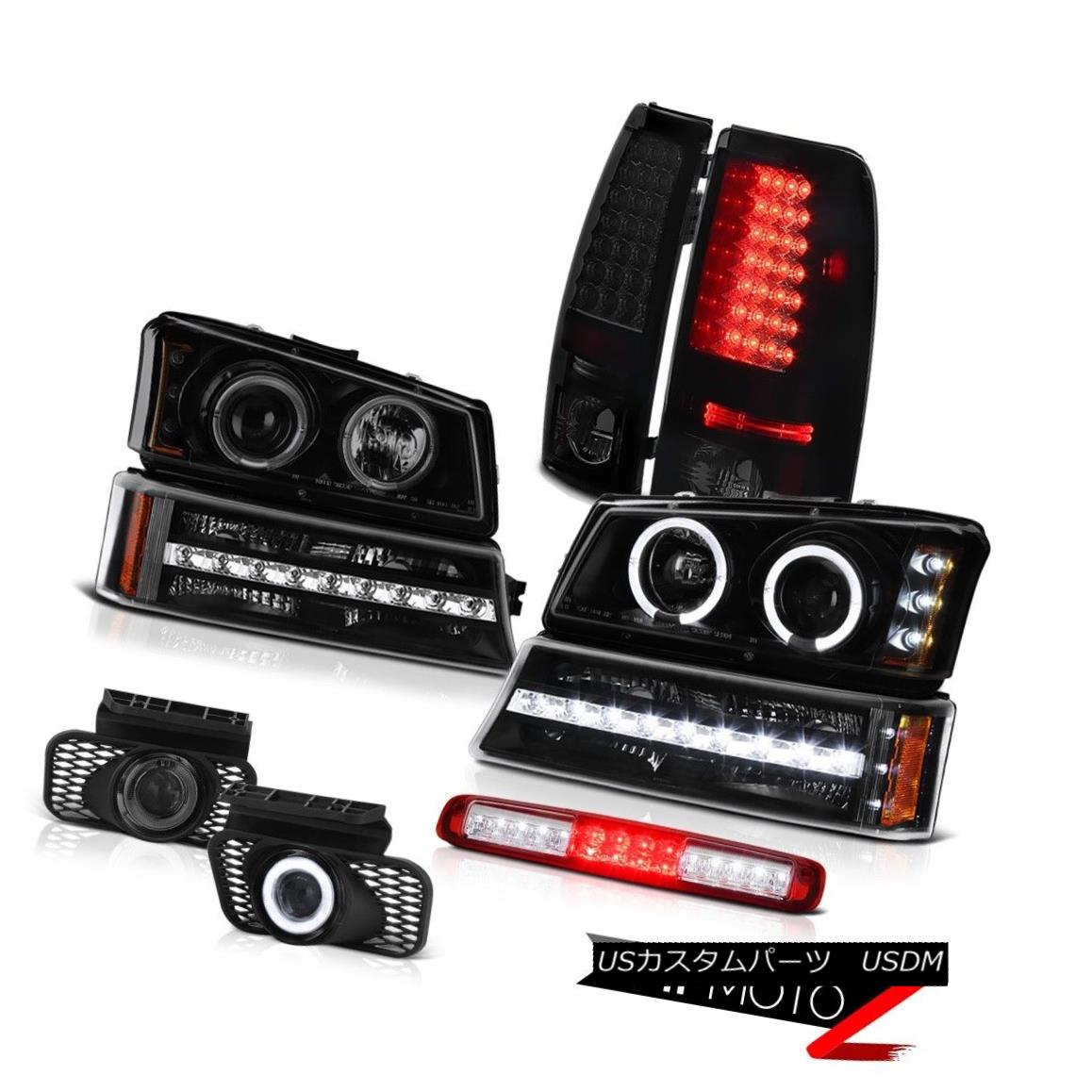 テールライト 2003-2006 Silverado High Stop Light Fog Lights Black Signal Headlamps Taillamps 2003-2006シルバラードハイストップライトフォグライトブラックシグナルヘッドランプタイルランプ 【並行輸入品】