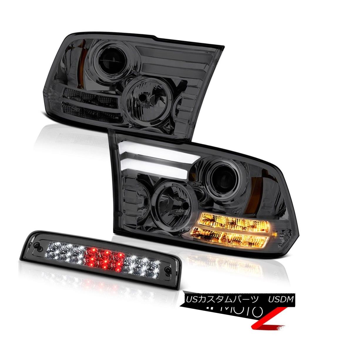 テールライト 13-18 Dodge Ram 1500 6.4L High Stop Light Headlights LED Light Bar Tron Style 13-18 Dodge Ram 1500 6.4LハイストップライトヘッドライトLEDライトバートロンスタイル 【並行輸入品】