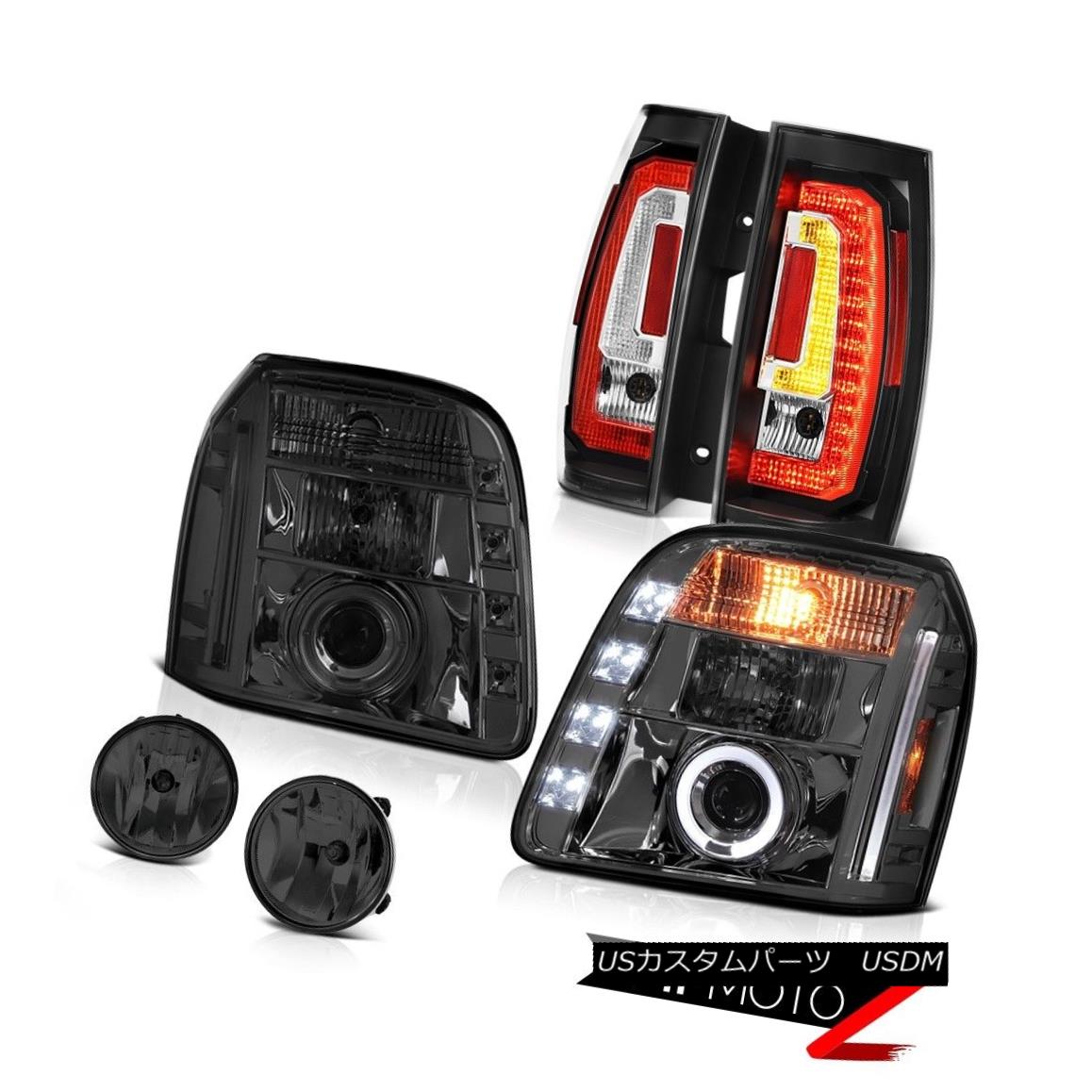 テールライト 07-11 12 13 14 Gmc Yukon Infinity Black Rear Smoked Fog Custom Head Lights Set 07-11 12 13 14 Gmc Yukon Infinityブラックリアスモークフォグカスタムヘッドライトセット 【並行輸入品】