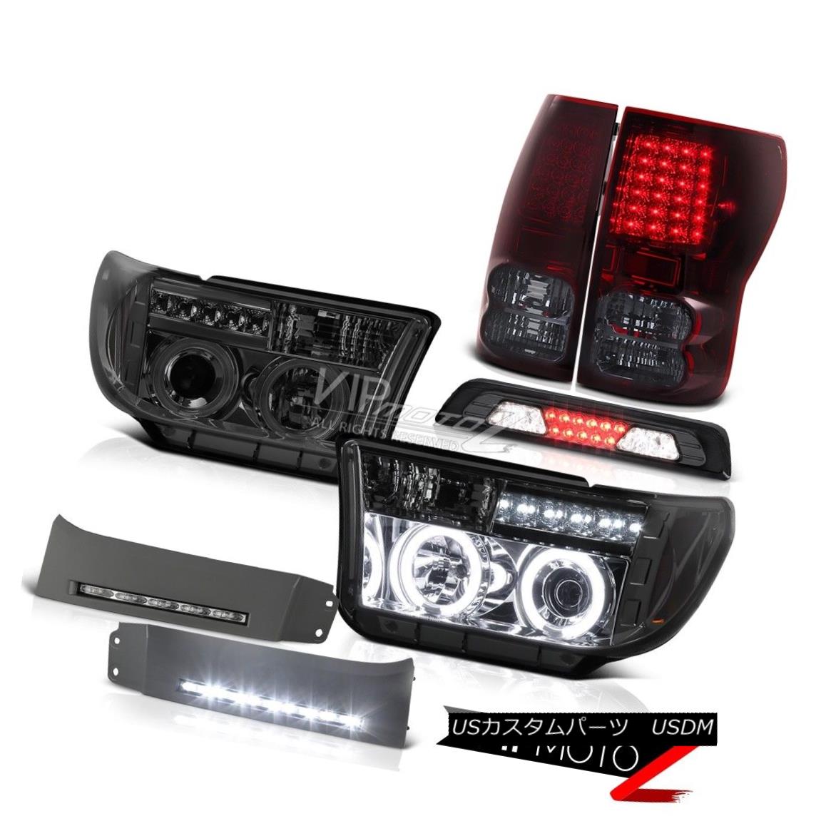 テールライト 07-13 Toyota Tundra SR5 DRL Strip Smoked 3RD Brake Lamp Tail Lamps Headlamps LED 07-13トヨタトンドラSR5 DRLストリップスモーク3RDブレーキランプテールランプヘッドランプLED 【並行輸入品】