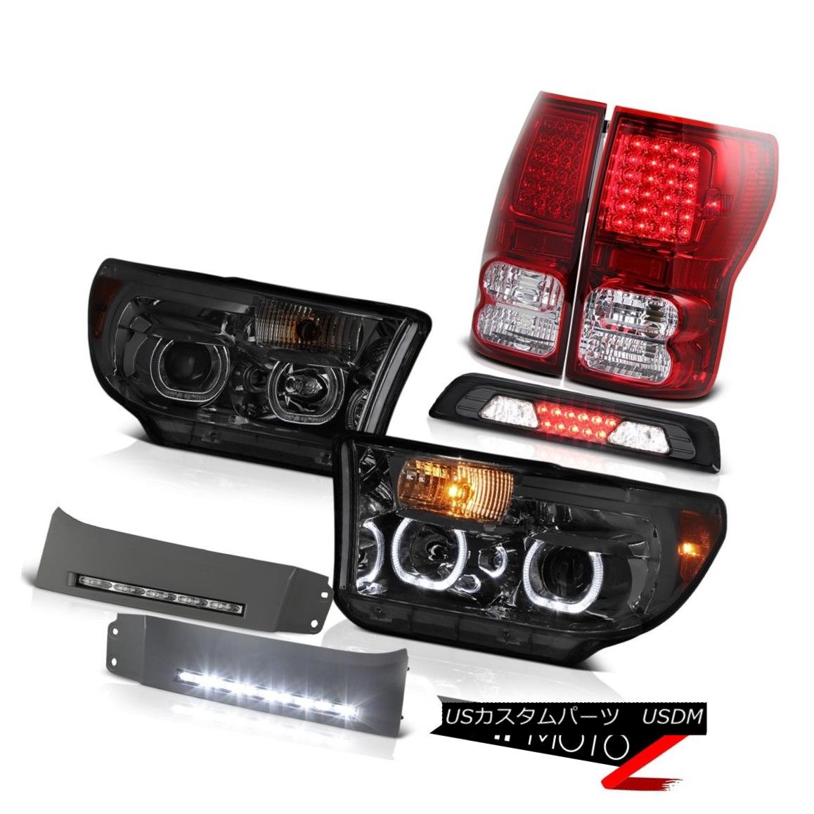 テールライト 2007-2013 Toyota Tundra SR5 Smoked Headlamps DRL Strip Roof Cab Light Tail Lamps 2007-2013トヨタトンドラSR5スモークヘッドランプDRLストリップ屋根キャブライトテールランプ 【並行輸入品】
