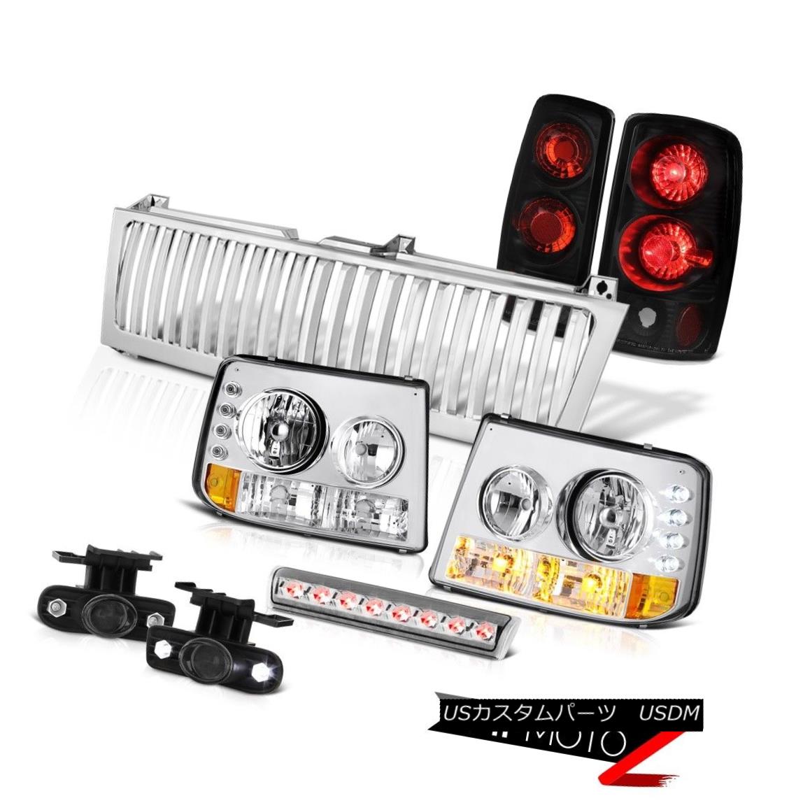 テールライト 2000-06 Chevy Suburban Headlamps Rear 3rd Lights Foglights Stop LED Clear Chrome 2000-06シボレー郊外ヘッドランプリア第3灯Foglights Stop LEDクリアクローム 【並行輸入品】