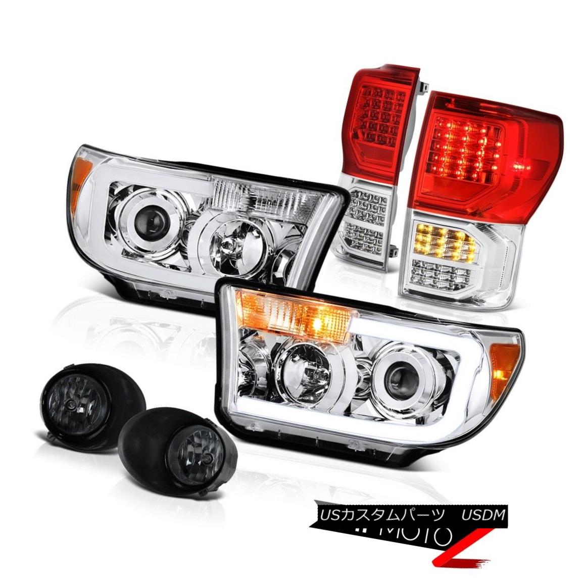 テールライト 2007-2013 Toyota Tundra SR5 Taillamps Euro Chrome Headlamps Foglamps LED Cool 2007-2013 Toyota Tundra SR5 TaillampsユーロクロームヘッドランプフォグランプLED Cool 【並行輸入品】