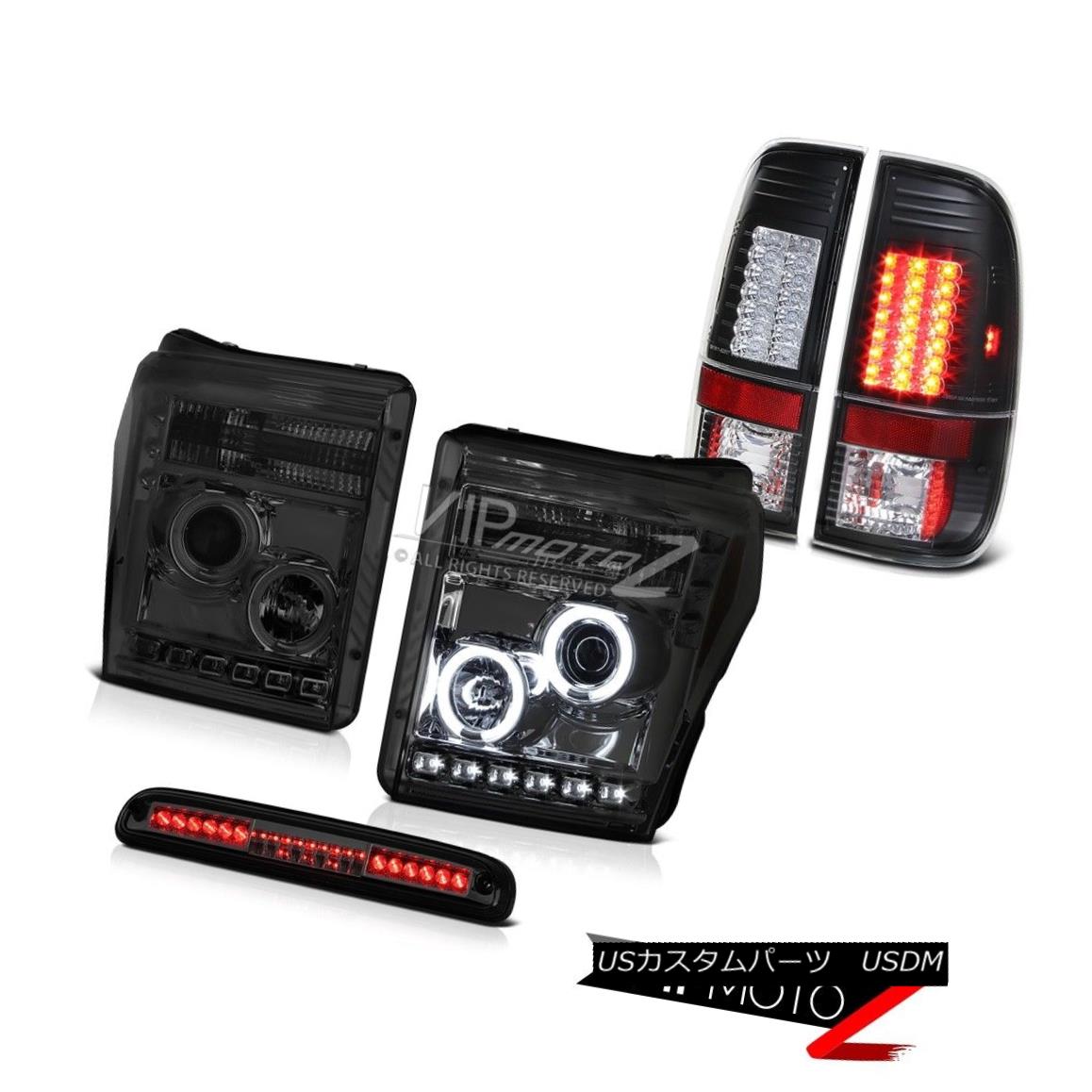 テールライト 2011-2016 F250 Xlt Smoked Third Brake Light Parking Lights Projector Headlights 2011-2016 F250 Xltスモークサードブレーキライトパーキングライトプロジェクターヘッドライト 【並行輸入品】