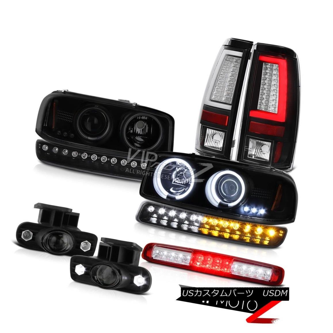 テールライト 99-02 Sierra 6.0L Tail Lamps 3RD Brake Lamp Bumper Foglamps Headlamps Halo Ring 99-02 Sierra 6.0Lテールランプ3RDブレーキランプバンパーフォグランプヘッドランプハローリング 【並行輸入品】