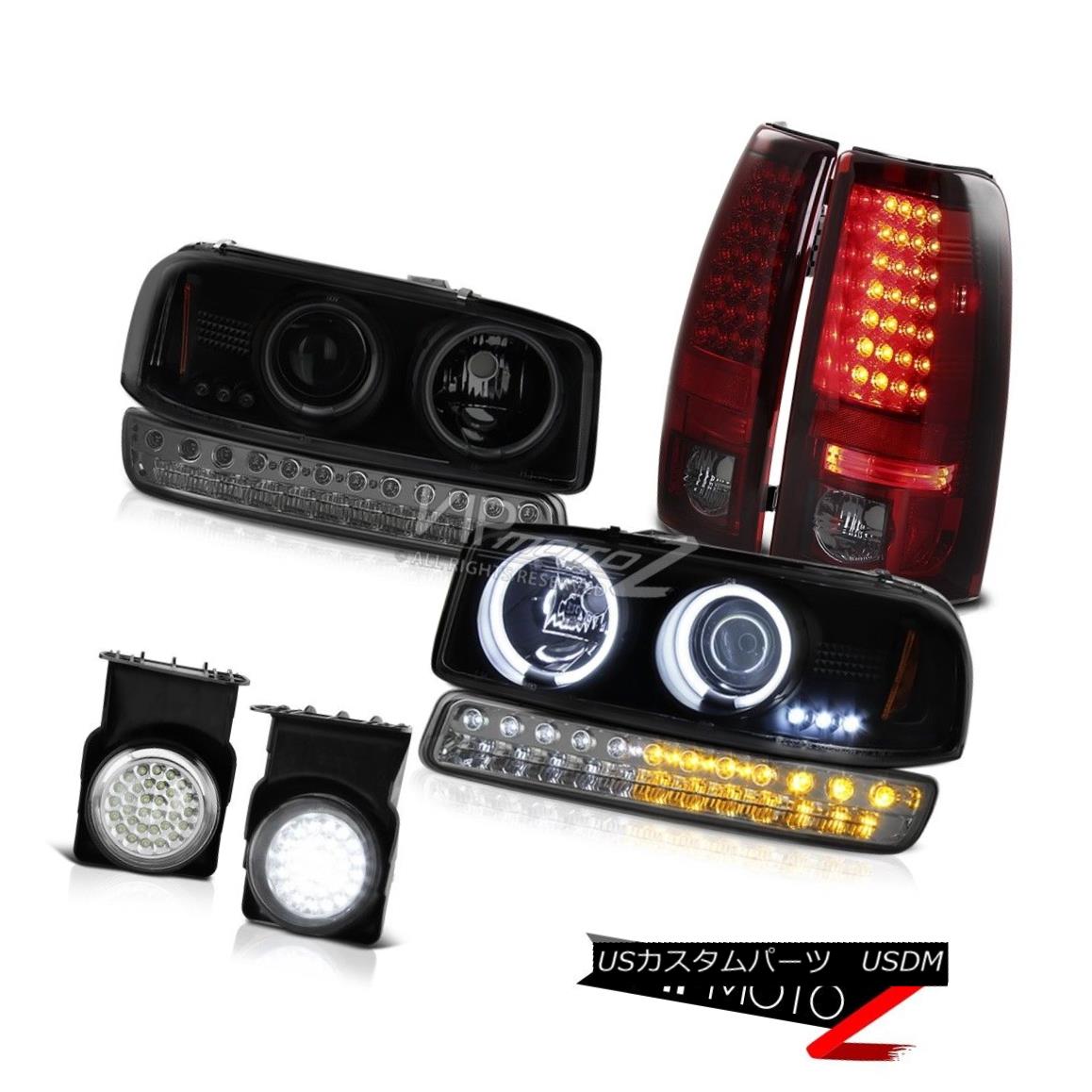 テールライト 03-06 Sierra 6.0L Chrome Fog Lights LED Parking Brake Bumper Lamp CCFL Headlamps 03-06 Sierra 6.0LクロームフォグライトLEDパーキングブレーキバンパーランプCCFLヘッドランプ 【並行輸入品】