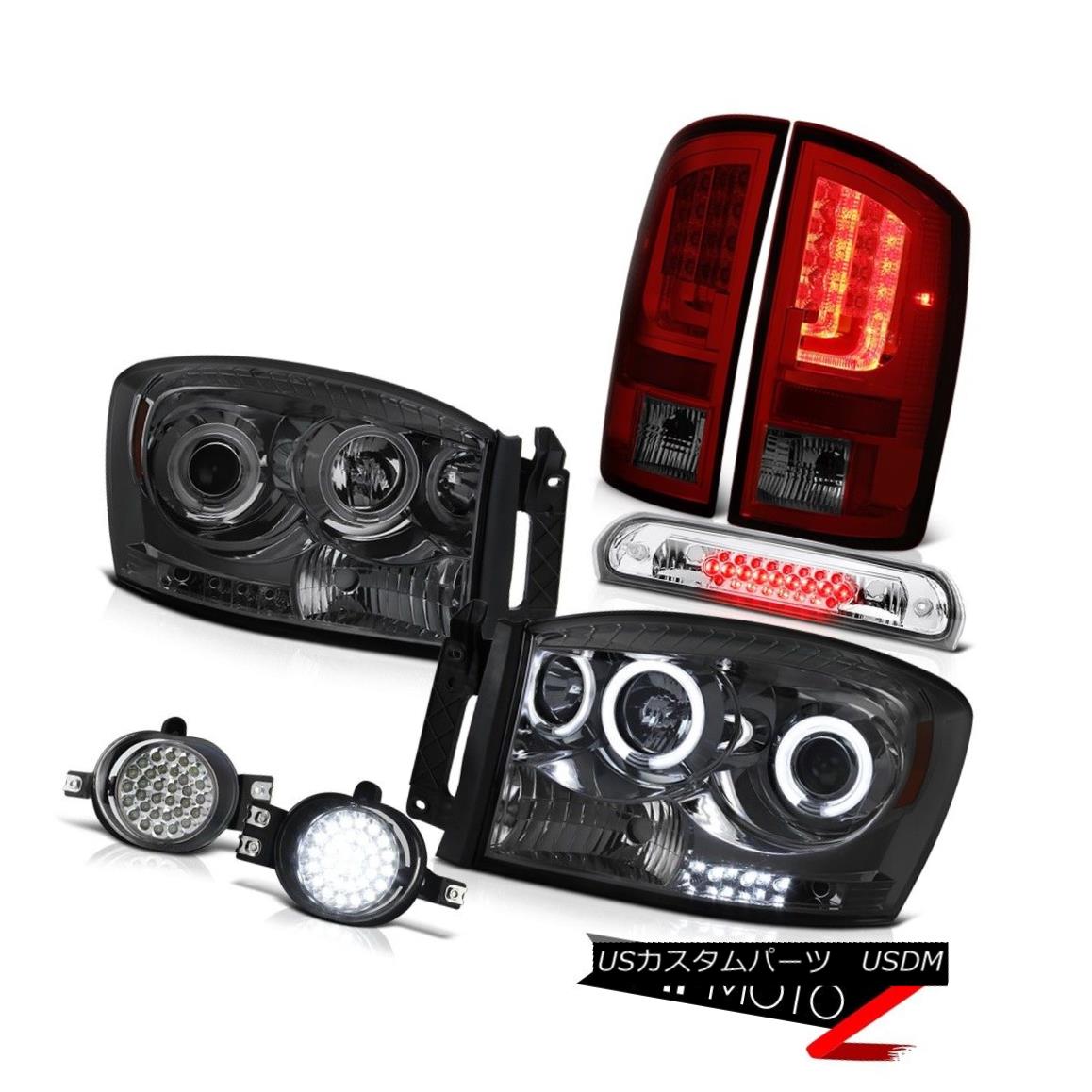 テールライト 07-09 Dodge Ram 2500 3500 5.7L Tail Lights Headlights Fog Roof Brake Lamp Cool 07-09 Dodge Ram 2500 3500 5.7Lテールライトヘッドライトフォグ屋根ブレーキランプCool 【並行輸入品】