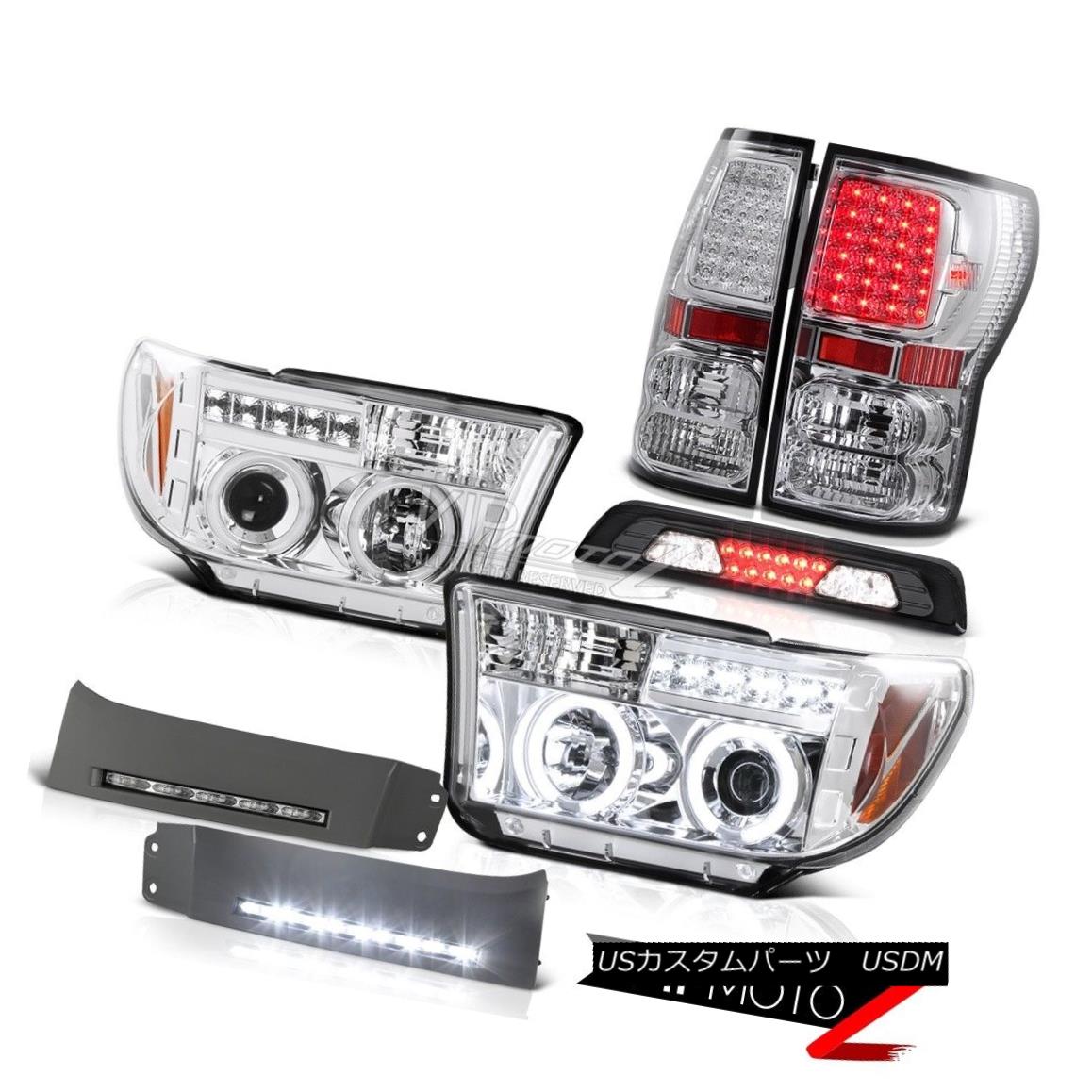 テールライト 07-13 Toyota Tundra SR5 DRL Strip Smokey Roof Cab Lamp Taillights Headlamps LED 07-13トヨタトンドラSR5 DRLストリップスモーキールーフキャブランプテールライトヘッドランプLED 【並行輸入品】
