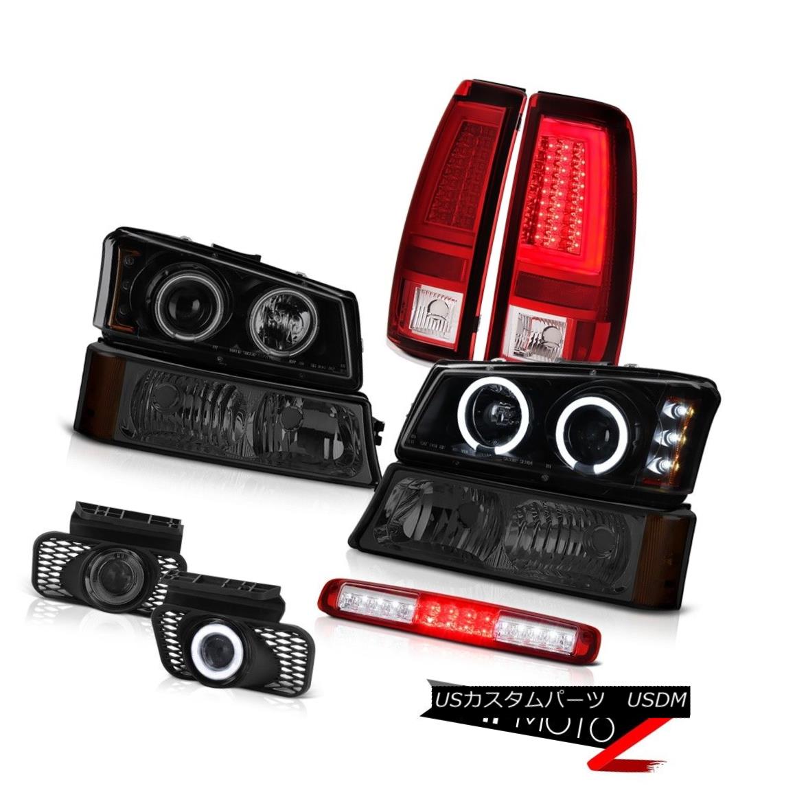 テールライト 03-06 Silverado Rear Brake Lights Bumper Lamp 3RD Foglamps Headlamps CCFL Halo 03-06 Silveradoリアブレーキライトバンパーランプ3RDフォグランプヘッドランプCCFL Halo 【並行輸入品】