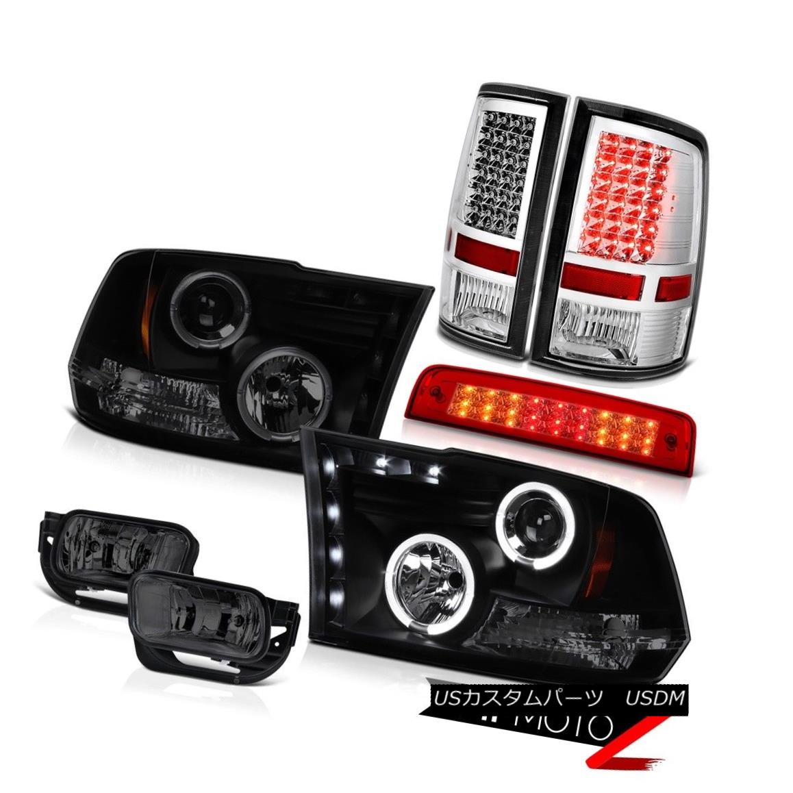 テールライト 09-13 Ram 1500 6.7L Roof Cargo Lamp Fog Lights Euro Chrome Tail Headlamps LED 09-13ラム1500 6.7LルーフカーゴランプフォグライトユーロクロームテールヘッドランプLED 【並行輸入品】