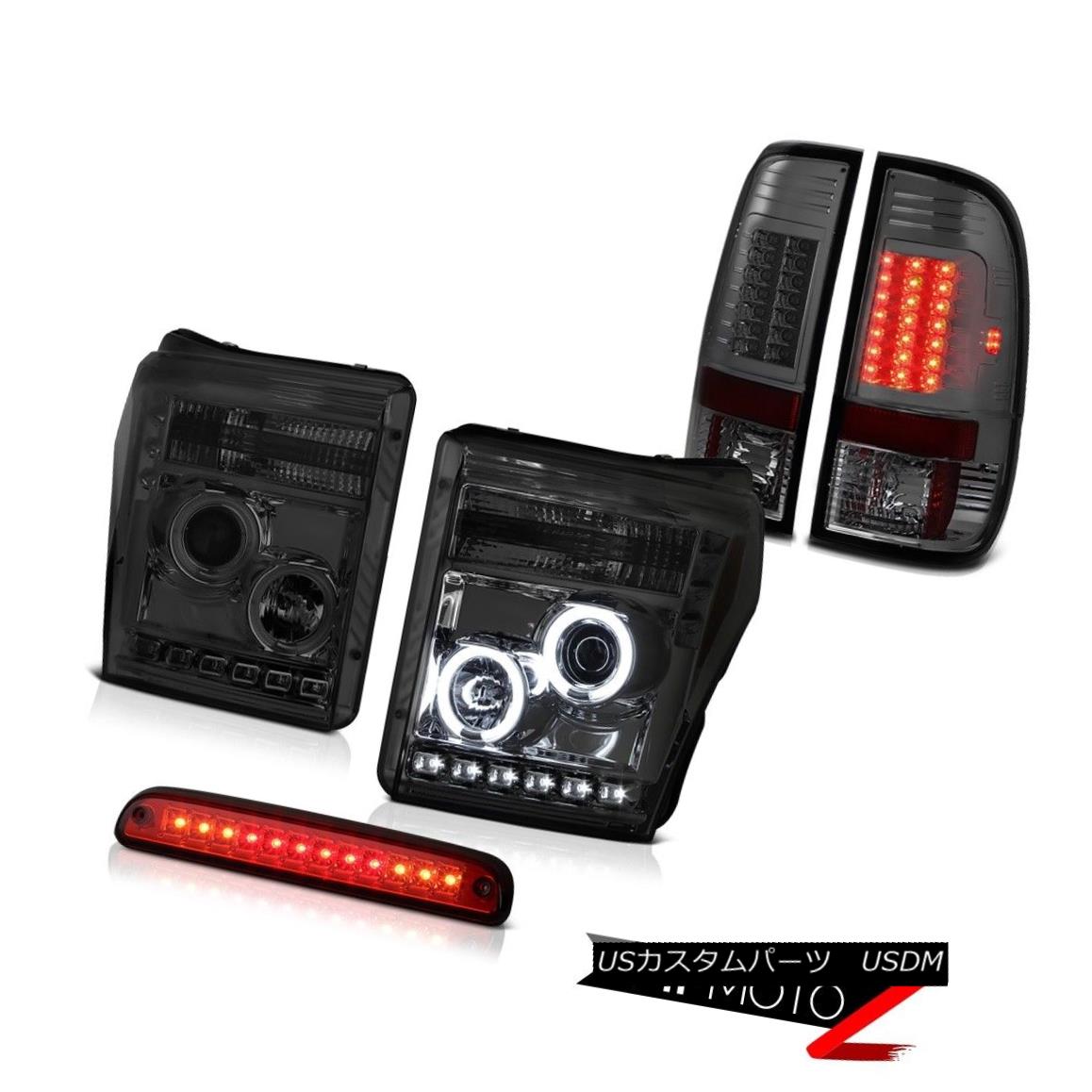 テールライト 2011-2016 F350 6.7L Rosso Red Roof Brake Lamp Tail Lights Projector Headlights 2011-2016 F350 6.7Lロッソレッドルーフブレーキランプテールライトプロジェクターヘッドライト 【並行輸入品】