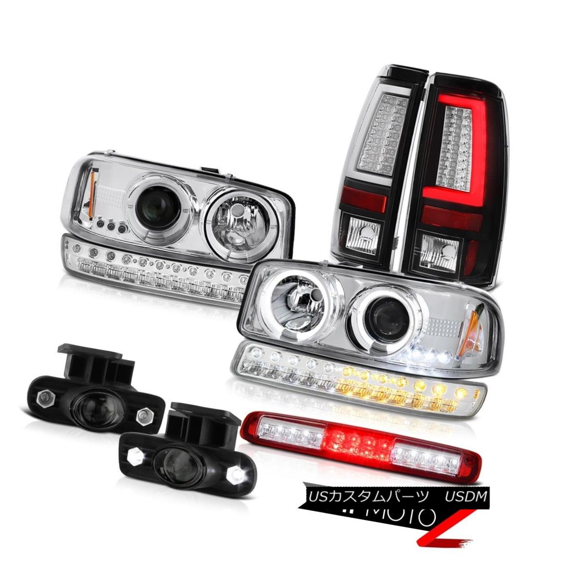 テールライト 99-02 Sierra 2500HD Tail Lamps High Stop Lamp Fog Parking Headlamps Halo Ring 99-02 Sierra 2500HDテールランプハイストップランプフォグパーキングヘッドランプハローリング 【並行輸入品】