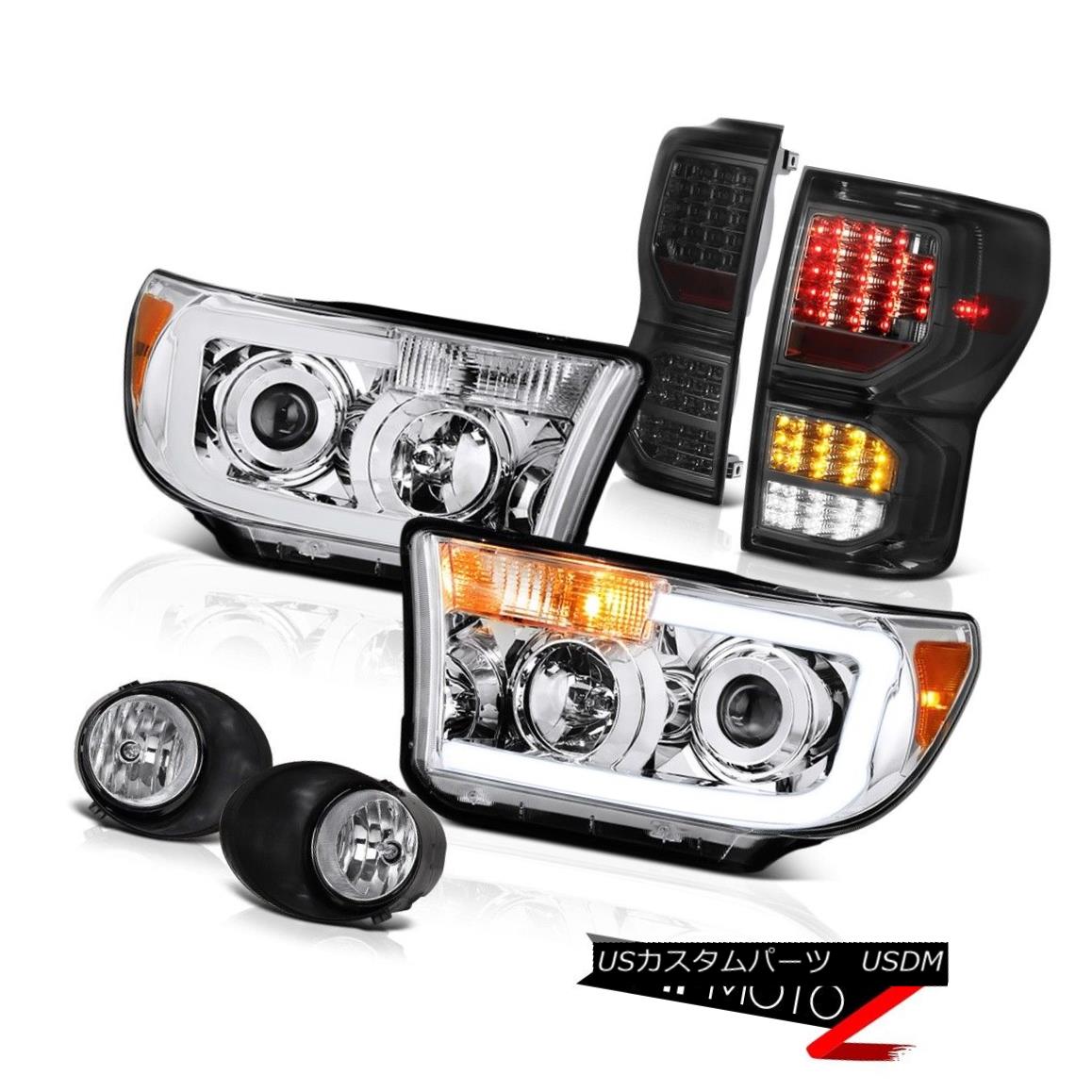 テールライト 07-13 Toyota Tundra SR5 Graphite Smoke Tail Lights Headlamps Foglights Brightest 07-13トヨタトンドラSR5グラファイト煙テールライトヘッドランプフォグライトブライト 【並行輸入品】