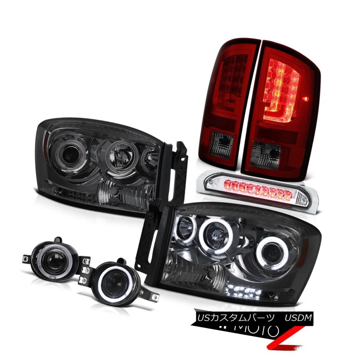 テールライト 07-08 Dodge Ram 2500 5.9L Taillights Smokey Headlights Fog Lamps High STop Lamp 07-08ダッジラム2500 5.9LテールライトスモーキーヘッドライトフォグランプハイSTOPランプ 【並行輸入品】 86,878円