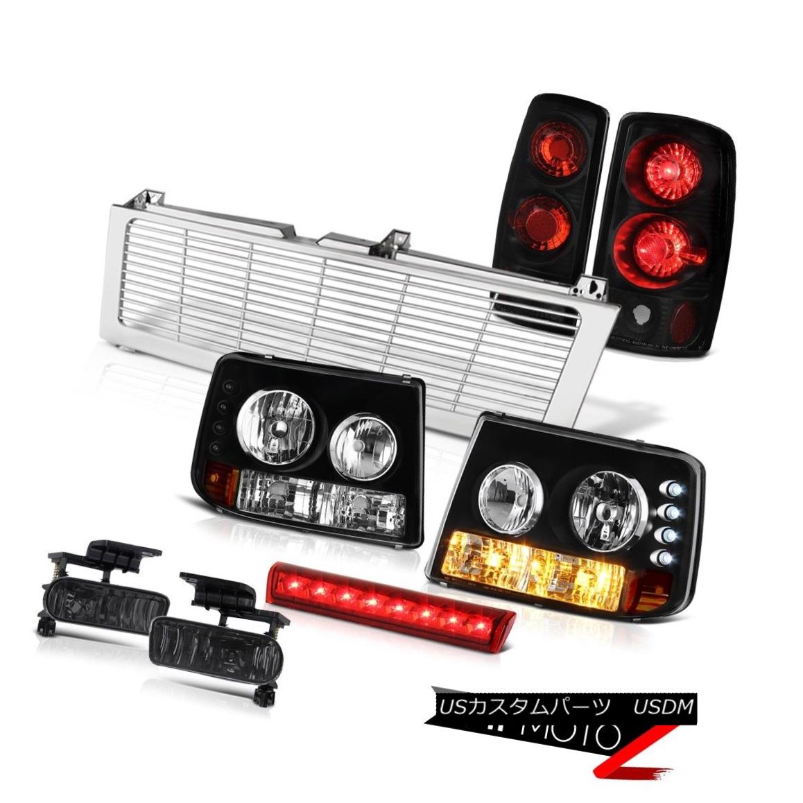 テールライト Headlights Black TaiLamps Dark Smoke Fog High Stop LED Red 00-06 Chevy Suburban ヘッドライトブラックタイライランプダークスモークフォグハイストップLEDレッド00-06シボレー郊外 【並行輸入品】
