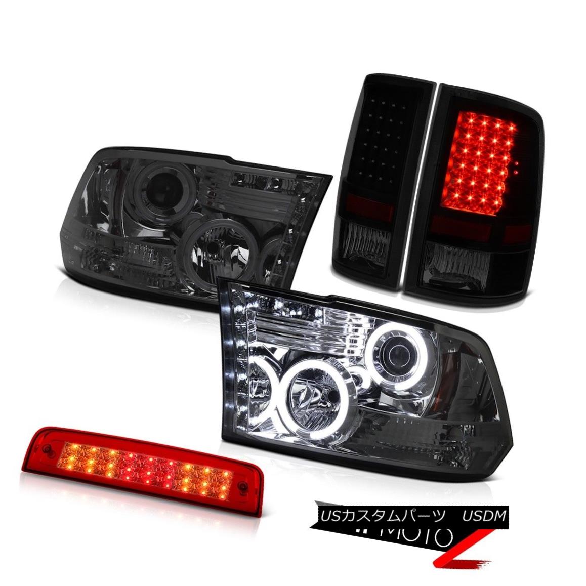 テールライト 2010-2018 Ram 3500 5.7L Red Roof Brake Lamp Tail Lights Dark Smoke Headlights 2010-2018 Ram 3500 5.7Lレッドルーフブレーキランプテールライトダークスモークヘッドライト 【並行輸入品】