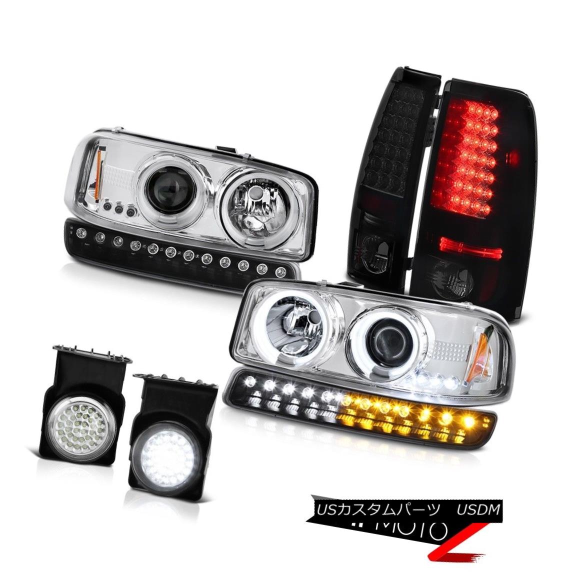 テールライト 03-06 Sierra C3 Fog lights dark tinted led taillamps bumper light ccfl headlamps 03-06シエラC3フォグライトダークティンテッドリードテールライトバンパーライトccflヘッドライト 【並行輸入品】