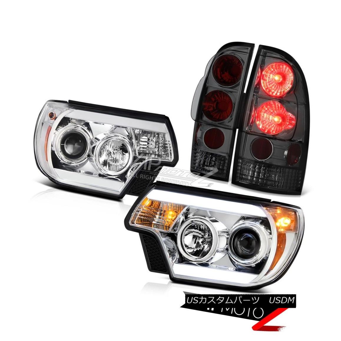 テールライト 12-15 Toyota Tacoma TRD Pro Headlights smokey tail lamps Light Bar Tron Style 12-15トヨタタコマTRDプロヘッドライトスモーテールランプライトバートロンスタイル 【並行輸入品】