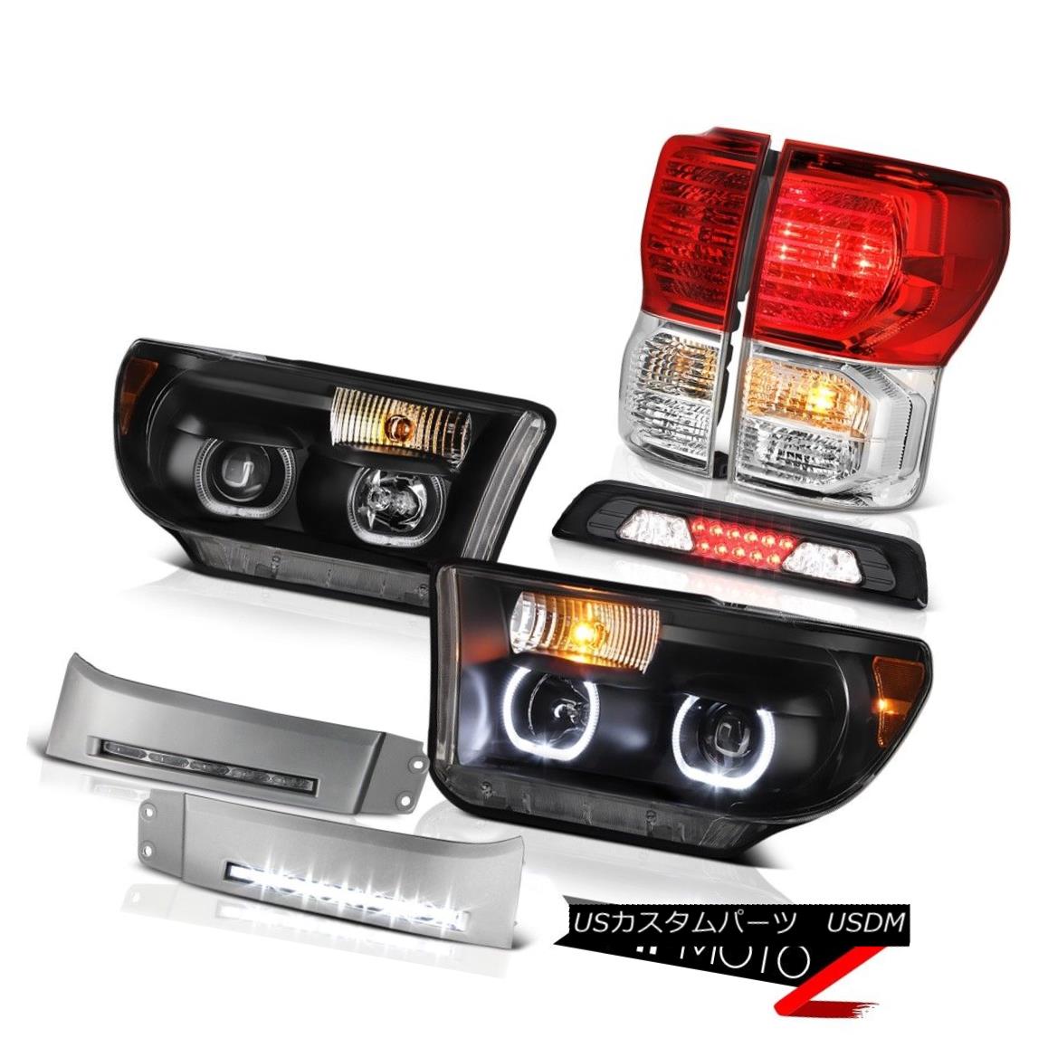 テールライト 07-13 Toyota Tundra SR5 Headlights DRL Strip Roof Cab Lamp Rosso Red Tail Lamps 07-13トヨタトンドラSR5ヘッドライトDRLストリップ屋根キャブランプロッソレッドテールランプ 【並行輸入品】