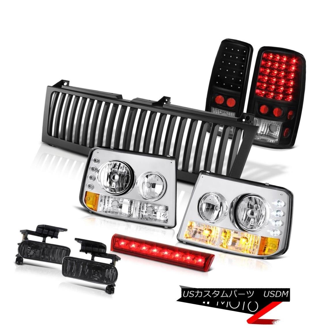 テールライト Parking Headlamps Black LED Taillights Smoke Fog Stop Red 2000-06 Suburban 5.7L 駐車用ヘッドライトブラックLEDテールライトスモークフォグストップレッド2000-06郊外5.7L 【並行輸入品】