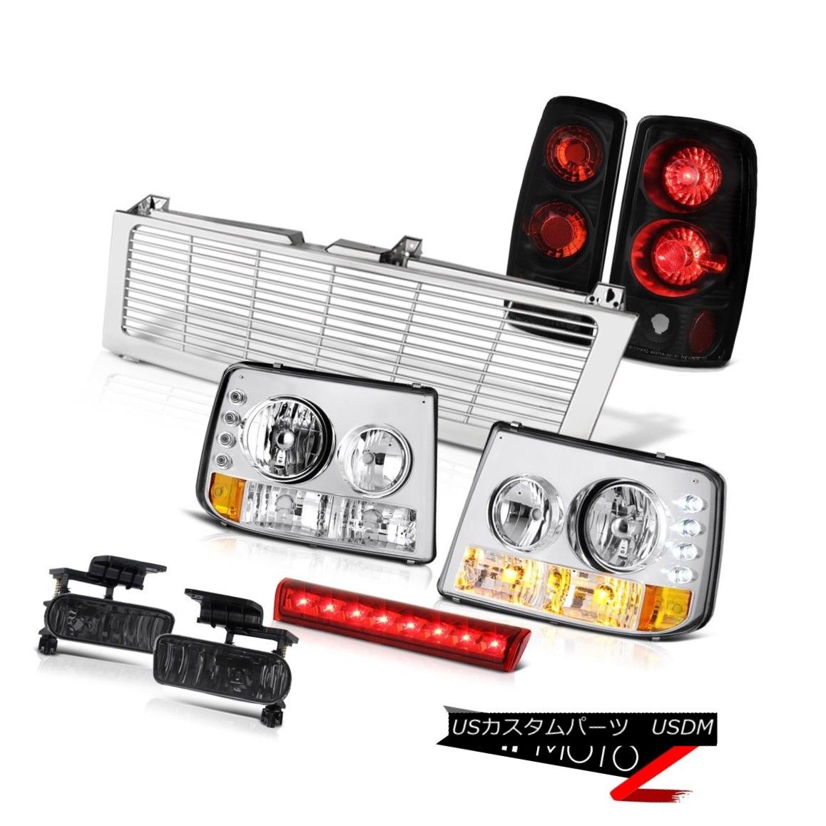 テールライト Headlamps Rear Brake Lights Dark Smoke Fog LED Red Chrome 2000-2006 Tahoe 5.3L ヘッドランプリアブレーキライトダークスモークフォグLEDレッドクローム2000-2006タホ5.3L 【並行輸入品】
