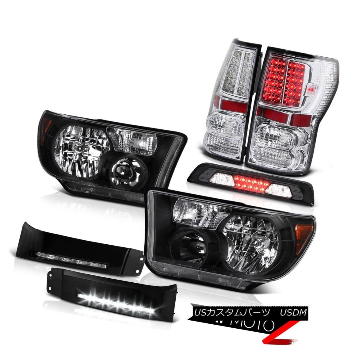 テールライト 07-13 Toyota Tundra SR5 Headlamps DRL Strip Smokey Roof Brake Lamp Tail Lamps 07-13トヨタトンドラSR5ヘッドランプDRLストリップスモーキー屋根ブレーキランプテールランプ 【並行輸入品】