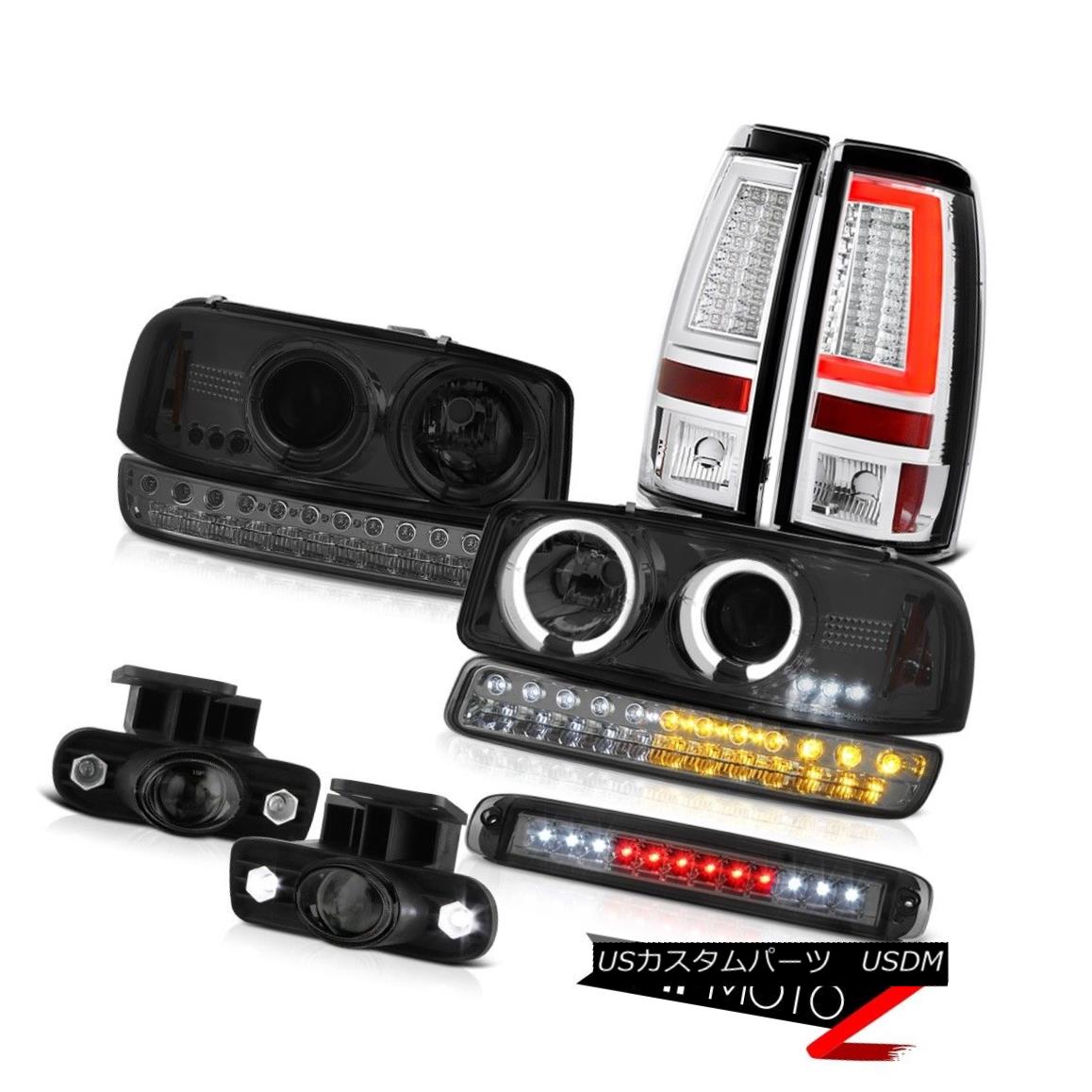 テールライト 99-02 Sierra SLE Tail Lamps Roof Brake Light Fog Signal Headlights LED Halo Rim 99-02シエラSLEテールランプルーフブレーキライトフォグシグナルヘッドライトLED Halo Rim 【並行輸入品】｜カスタムパーツ WORLD倉庫