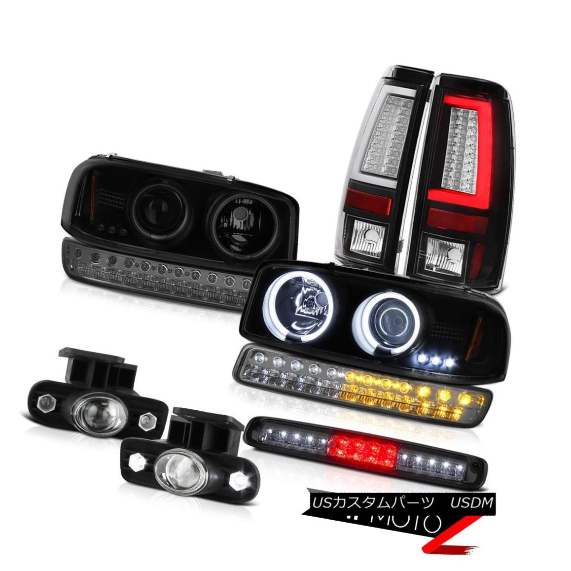 テールライト 1999-2002 Sierra 3500HD Black Tail Lamps 3RD Brake Lamp Fog Bumper Headlamps LED 1999-2002シエラ3500HDブラックテールランプ3RDブレーキランプフォグバンパーヘッドランプLED 【並行輸入品】｜カスタムパーツ WORLD倉庫