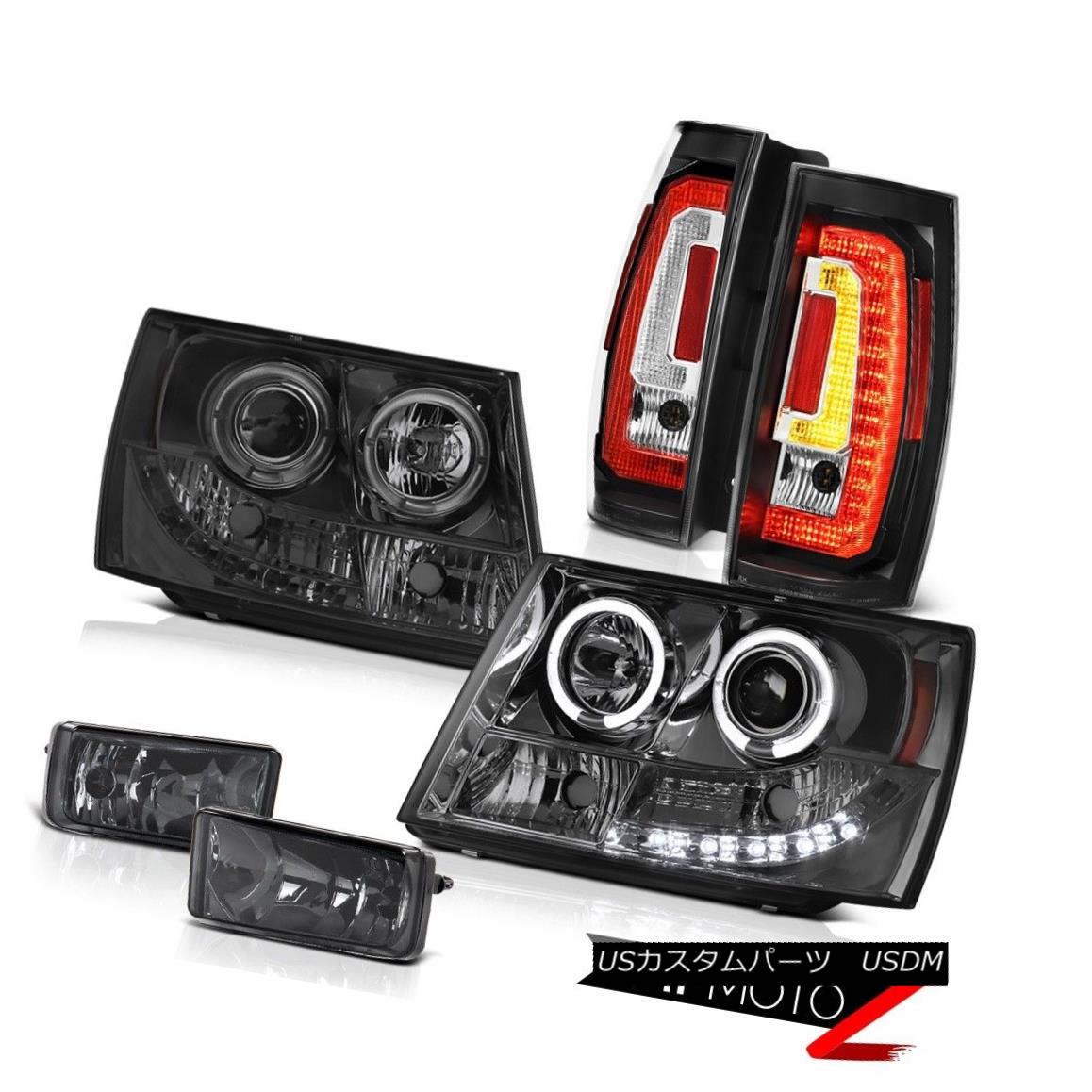 テールライト 2007-2014 Suburban Tahoe Phantom Smoke Custom Head Lights Raven Black Rear Fog 2007-2014郊外のタホファントムスモークカスタムヘッドライトレイブンブラックリアフォグ 【並行輸入品】｜カスタムパーツ WORLD倉庫 85,971円