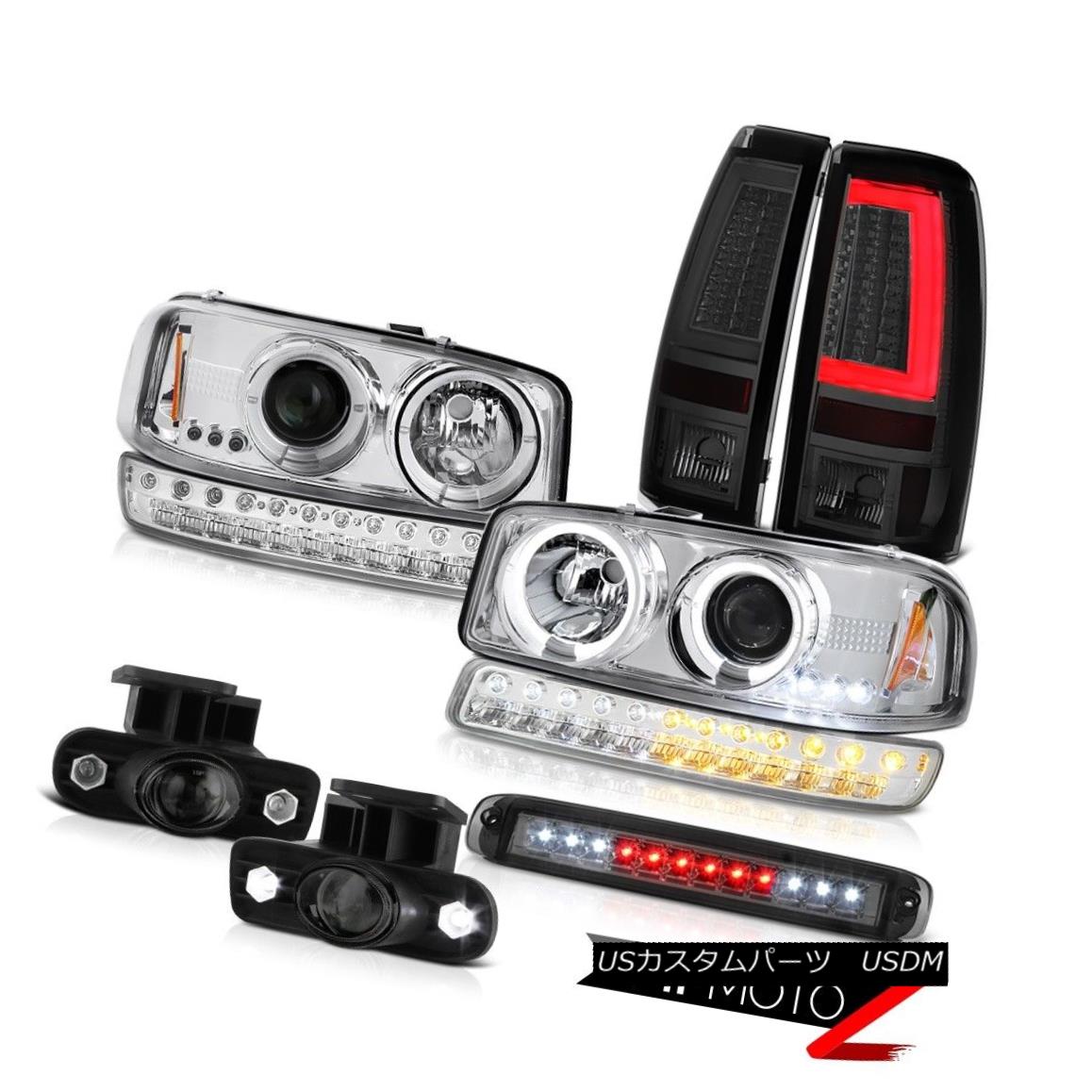 テールライト 99-02 Sierra SLE Taillights 3RD Brake Lamp Fog Lamps Bumper Headlamps Dual Halo 99-02 Sierra SLEテイルライト3RDブレーキランプフォグランプバンパーヘッドランプデュアルヘイロー 【並行輸入品】