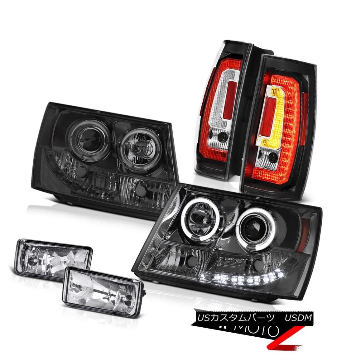 テールライト 2007-2014 Chevy Tahoe Titanium Smoke Head Lamps Infinity Black Tail Spot Pair 2007年?2014年シボレータホのチタン煙ヘッドランプインフィニティブラックテールスポットペア 【並行輸入品】 85,971円