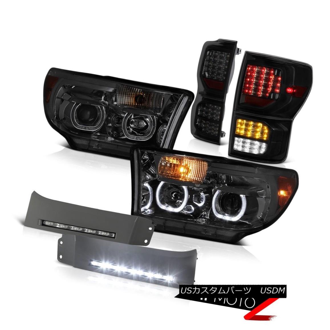 テールライト 2007-2013 Toyota Tundra SR5 Tail Brake Lamps Headlamps DRL Strip LED Halo Rim 2007-2013トヨタ・トンドラSR5テール・ブレーキ・ランプヘッドランプDRLストリップLEDハロー・リム 【並行輸入品】