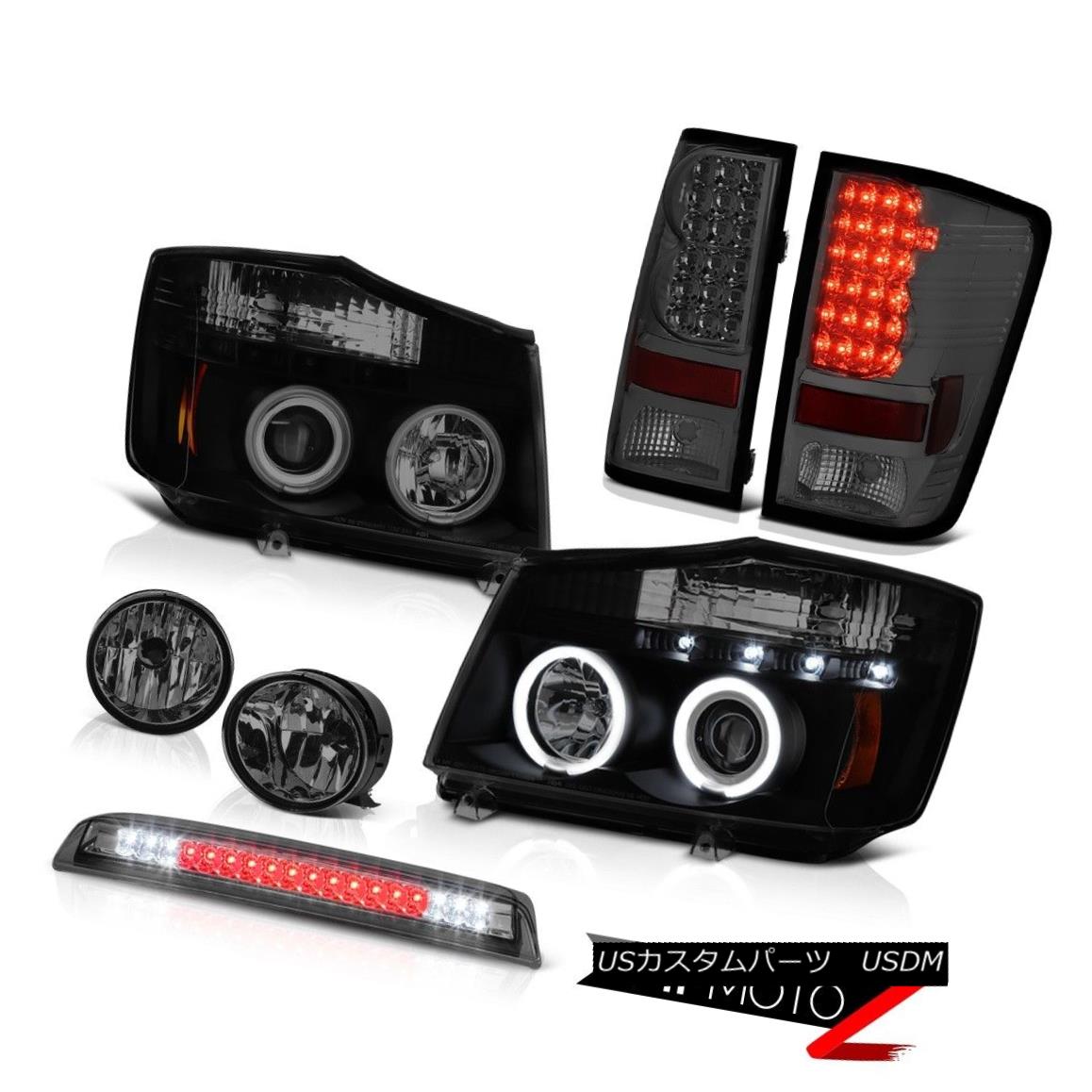 テールライト For 04-15 Titan Eye Headlights Tail Lights Smoke Fog Third Brake Cargo LED 04-15タイタンアイヘッドライトテールライトスモークフォグ第3ブレーキカーゴLED 【並行輸入品】