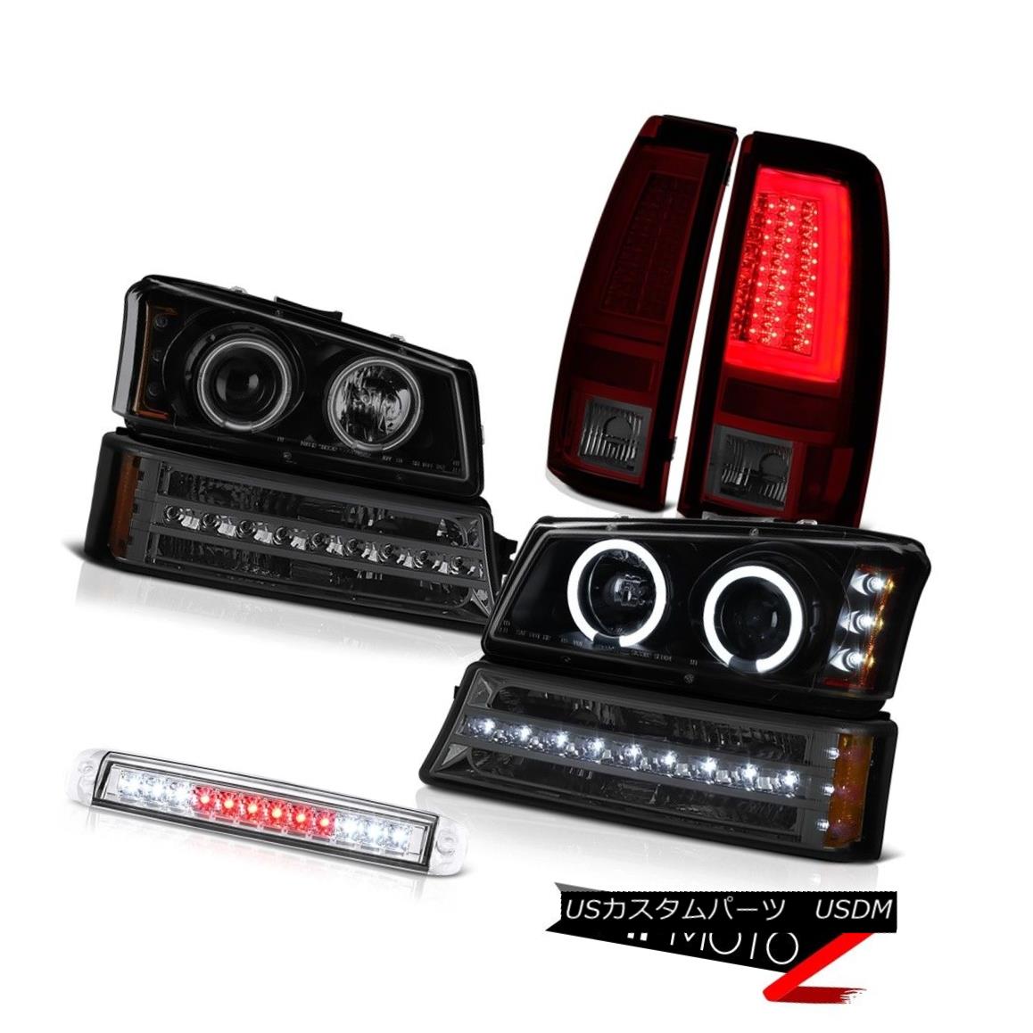テールライト 03 04 05 06 Silverado Red Smoke Tail Brake Lamps High Stop Lamp Signal Headlamps 03 04 05 06シルバラードレッド煙テールブレーキランプハイストップランプ信号ヘッドランプ 【並行輸入品】