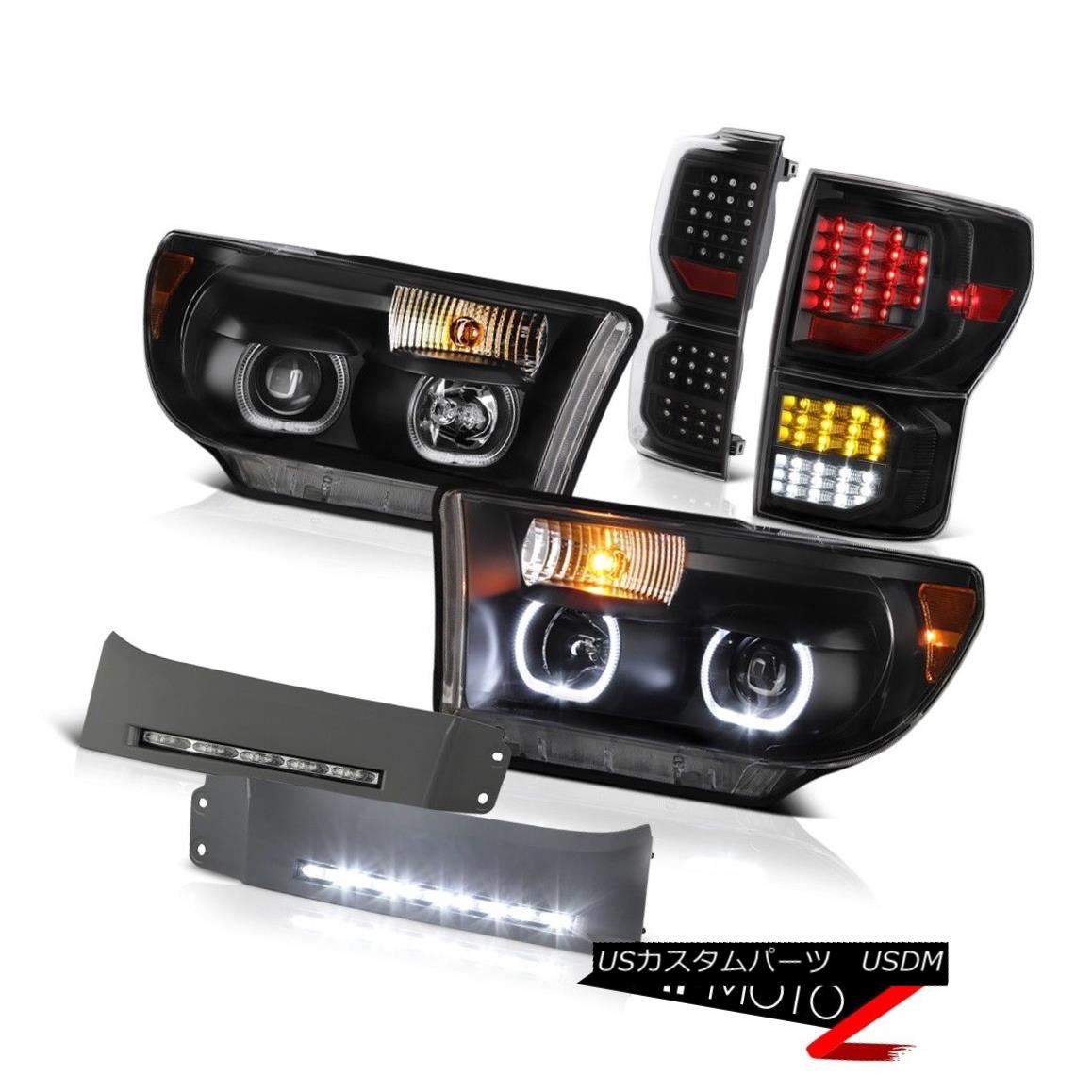テールライト 07-13 Toyota Tundra Platinum Taillights Headlamps Bumper DRL LED SMD Dual Halo 07-13トヨタトンドラプラチナティアライトヘッドランプバンパーDRL LED SMDデュアルヘイロー 【並行輸入品】|カスタムパーツ WORLD倉庫