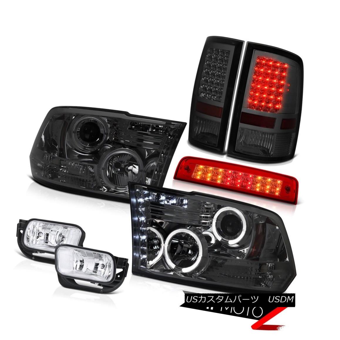 テールライト 2009-2013 Ram 1500 6.7L Third Brake Light Fog Lamps Dark Smoke Tail Headlamps 2009-2013 Ram 1500 6.7L第3ブレーキライトフォグランプダークスモークテールヘッドランプ 【並行輸入品】